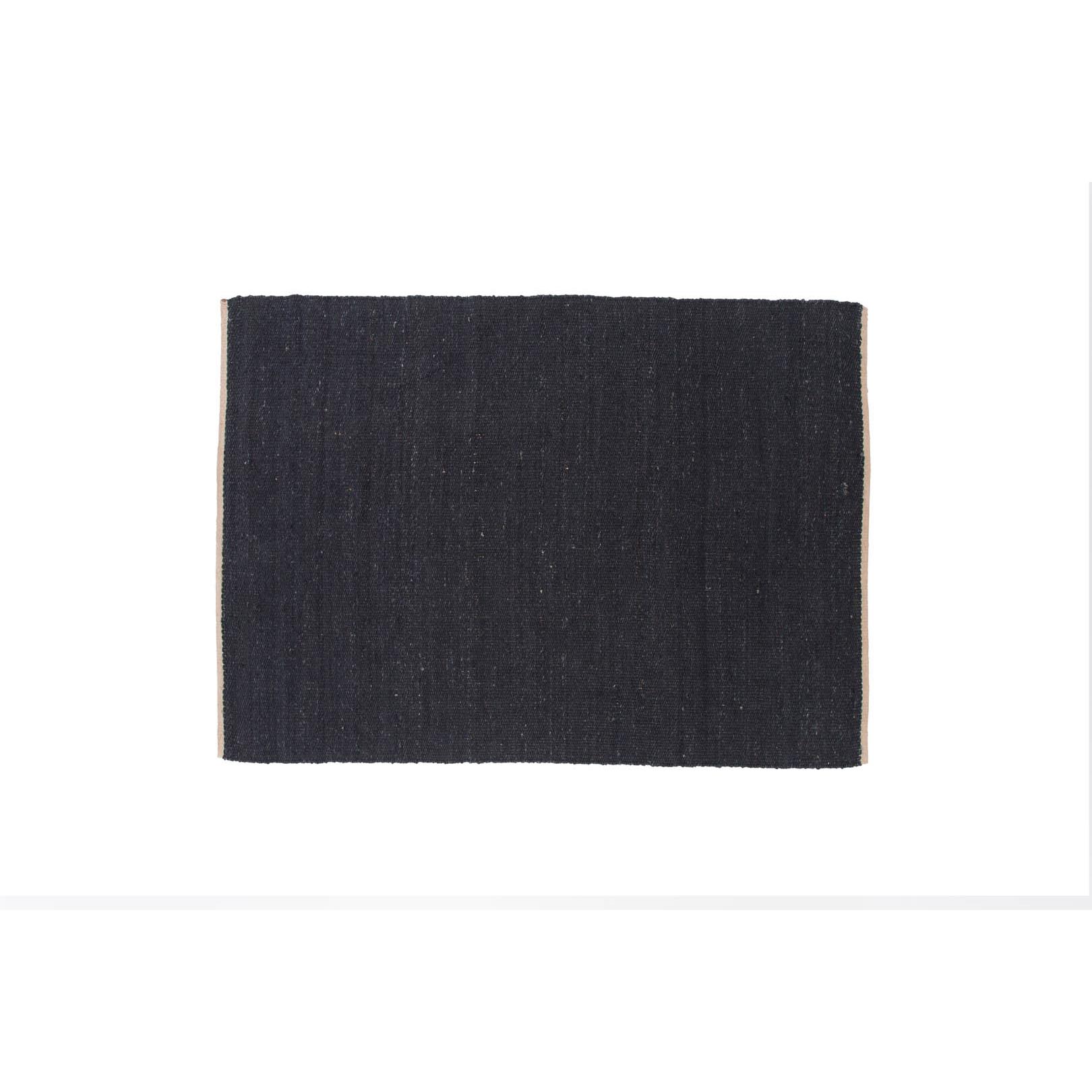 Hioshop Kali vloerkleed 240x170 cm jute zwart.