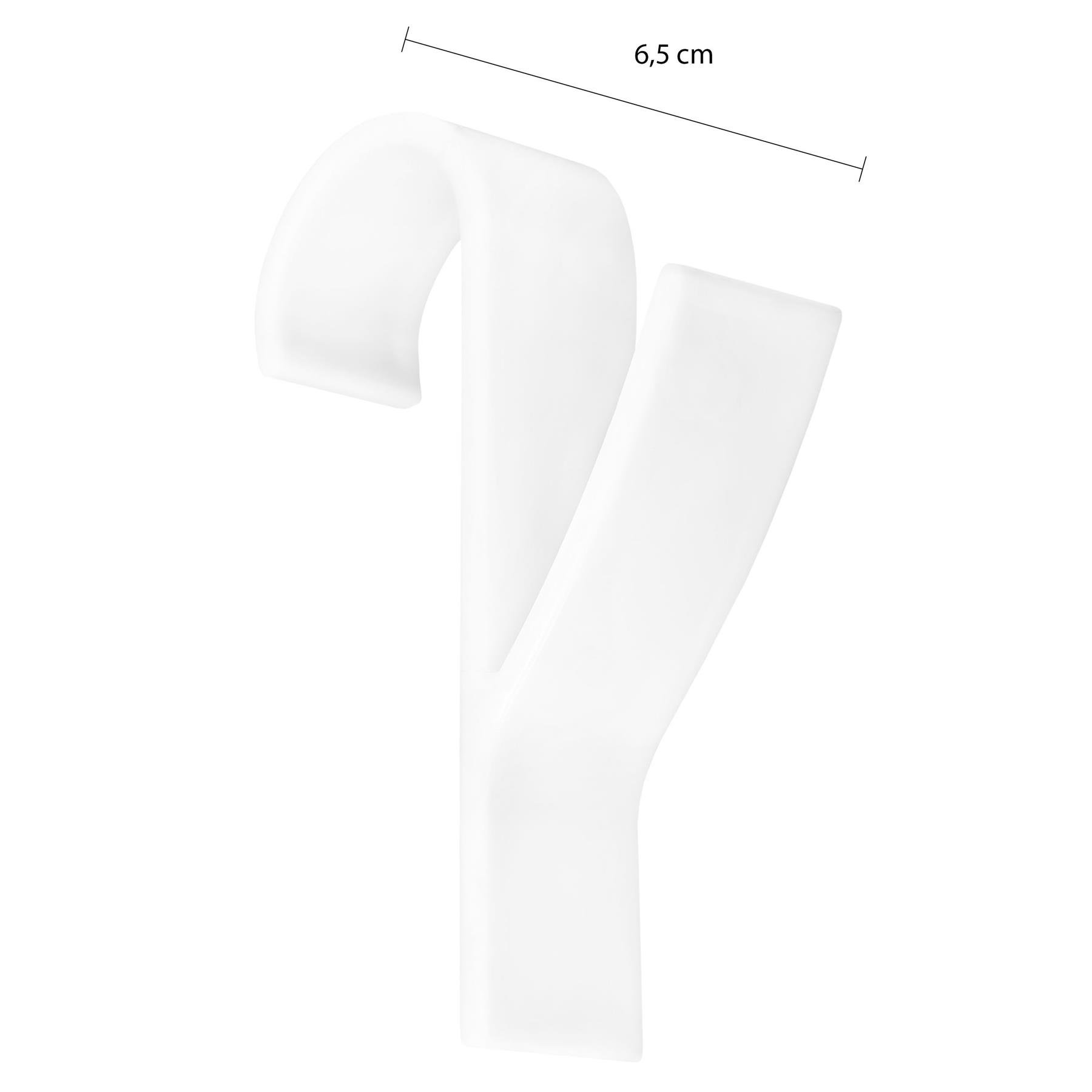 QUVIO Handdoekhouder plastic haakje - set van 4 - Wit