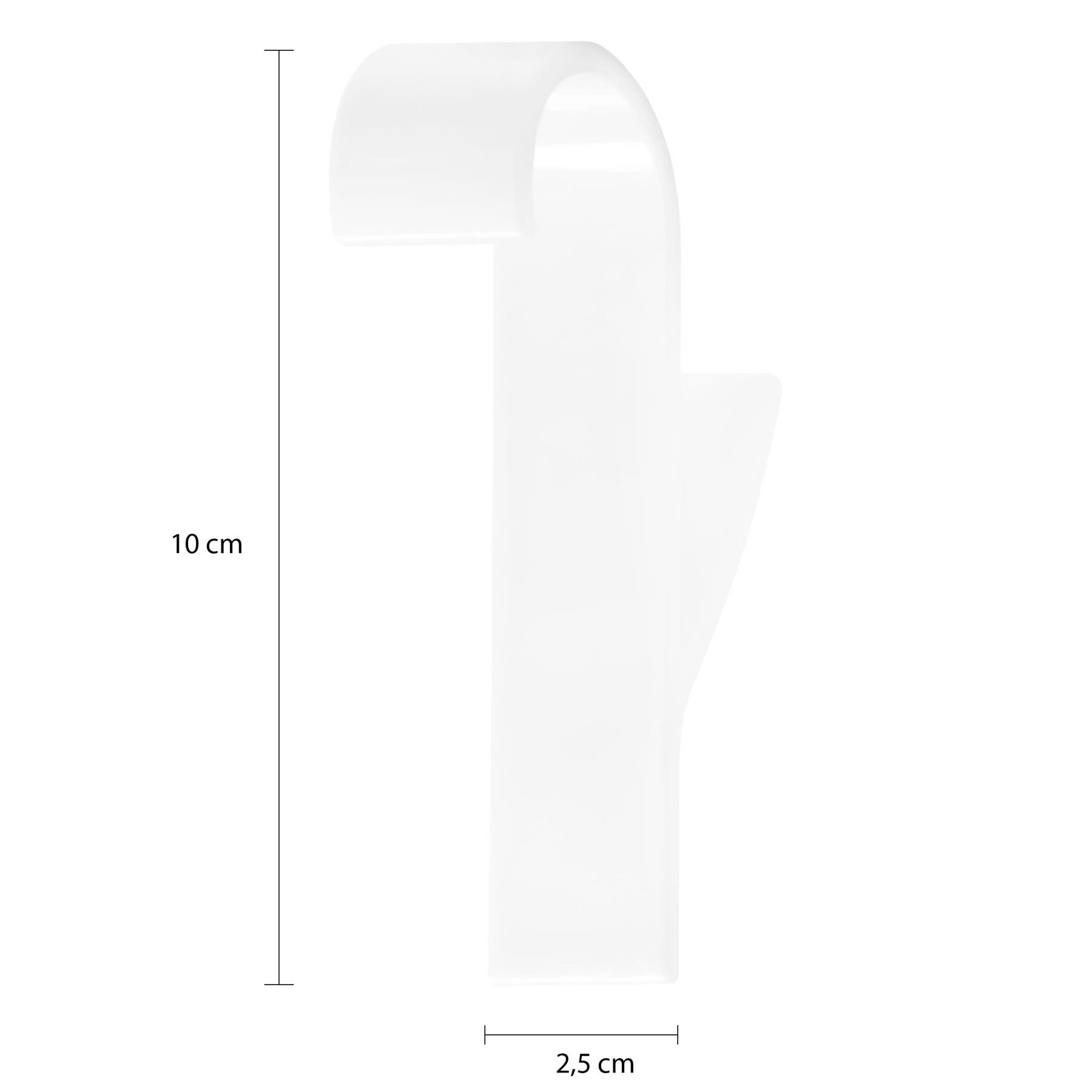 QUVIO Handdoekhouder plastic haakje - set van 4 - Wit