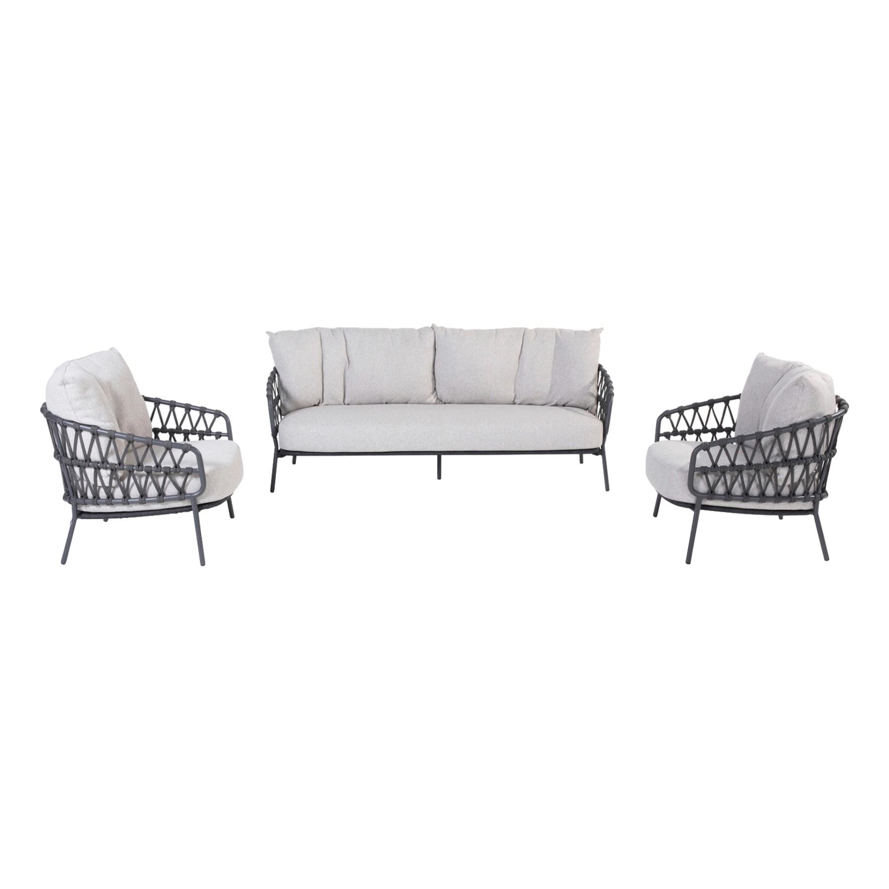 4SO Calpi stoel-bank loungeset met Yoga koffietafel - 4-delig