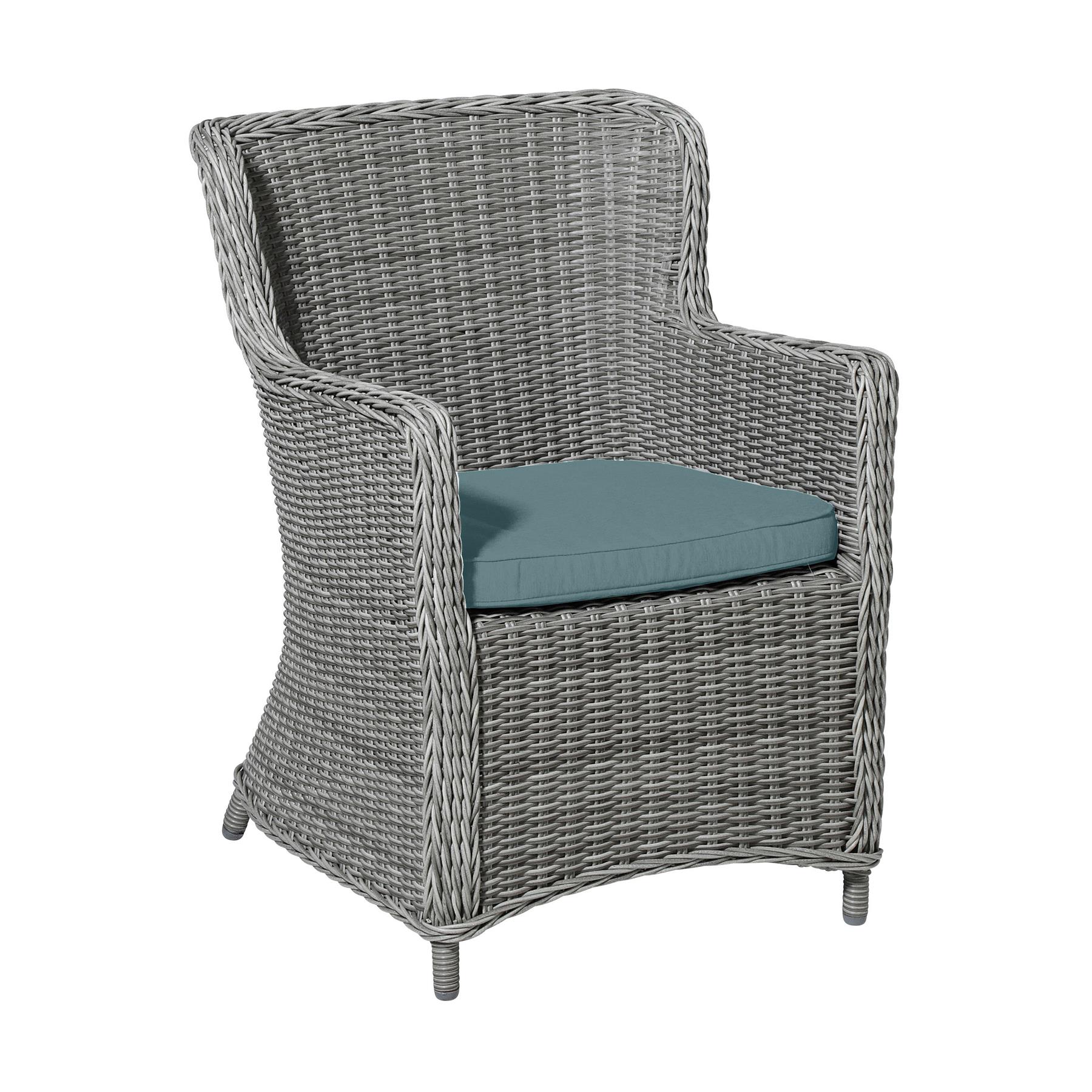 Madison - Wickerkussen 48x48 - Zilver - Beige Recycled Canvas