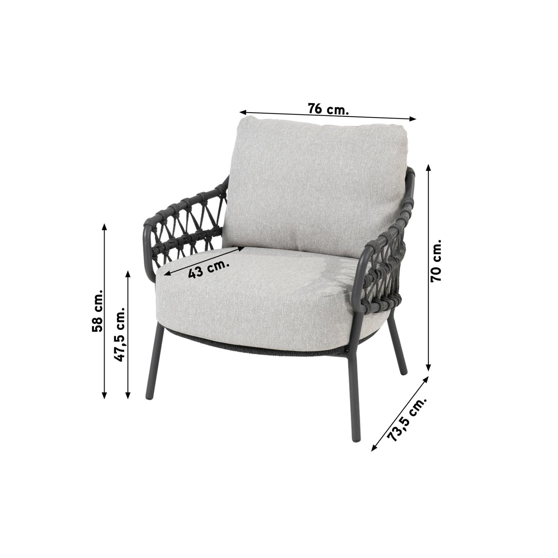 4 Seasons Calpi|Saba Ø160 cm. - Low dining - ronde tuinset