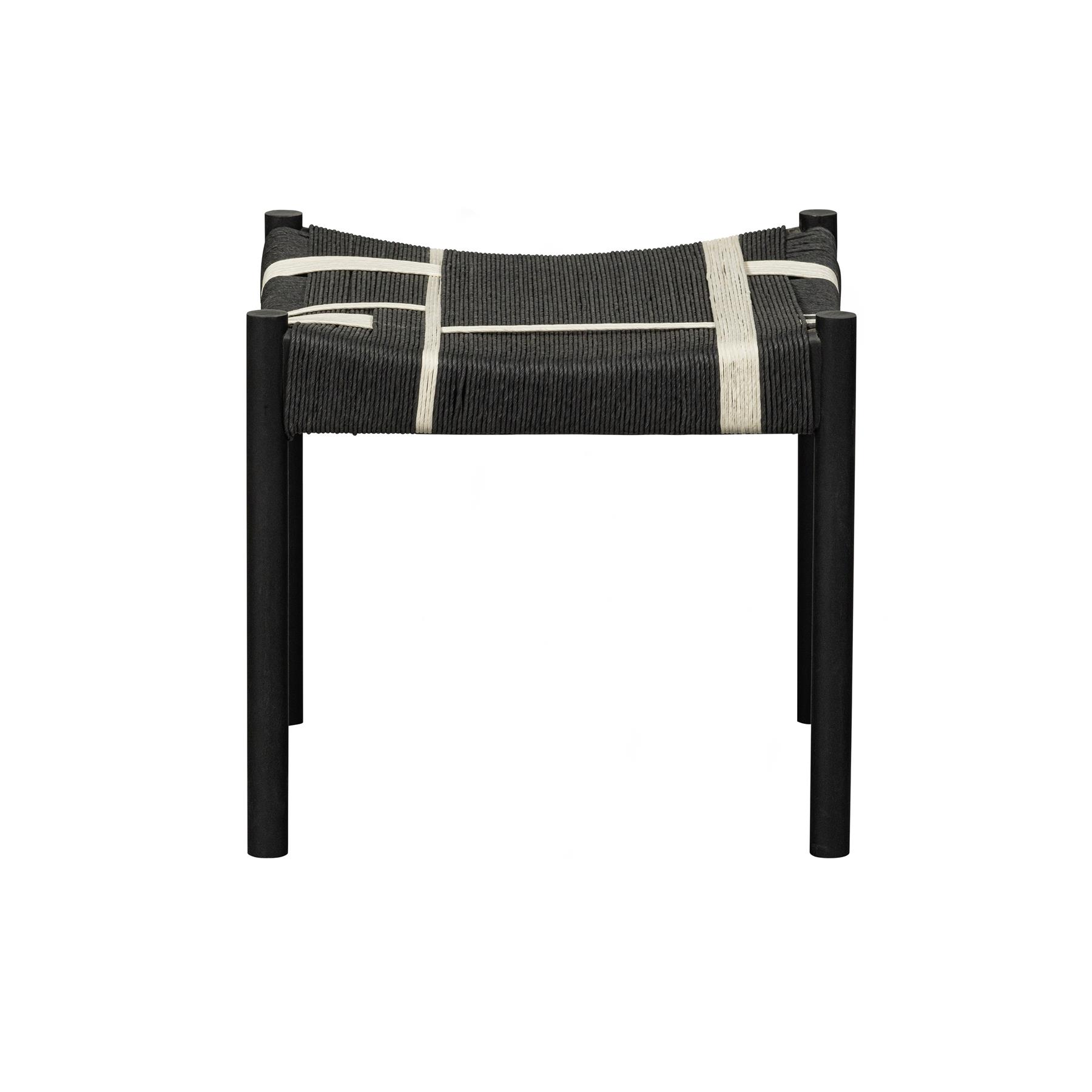 WOOOD Jessy Kruk - Mangohout|Koord - Zwart|Wit - 44x47x40