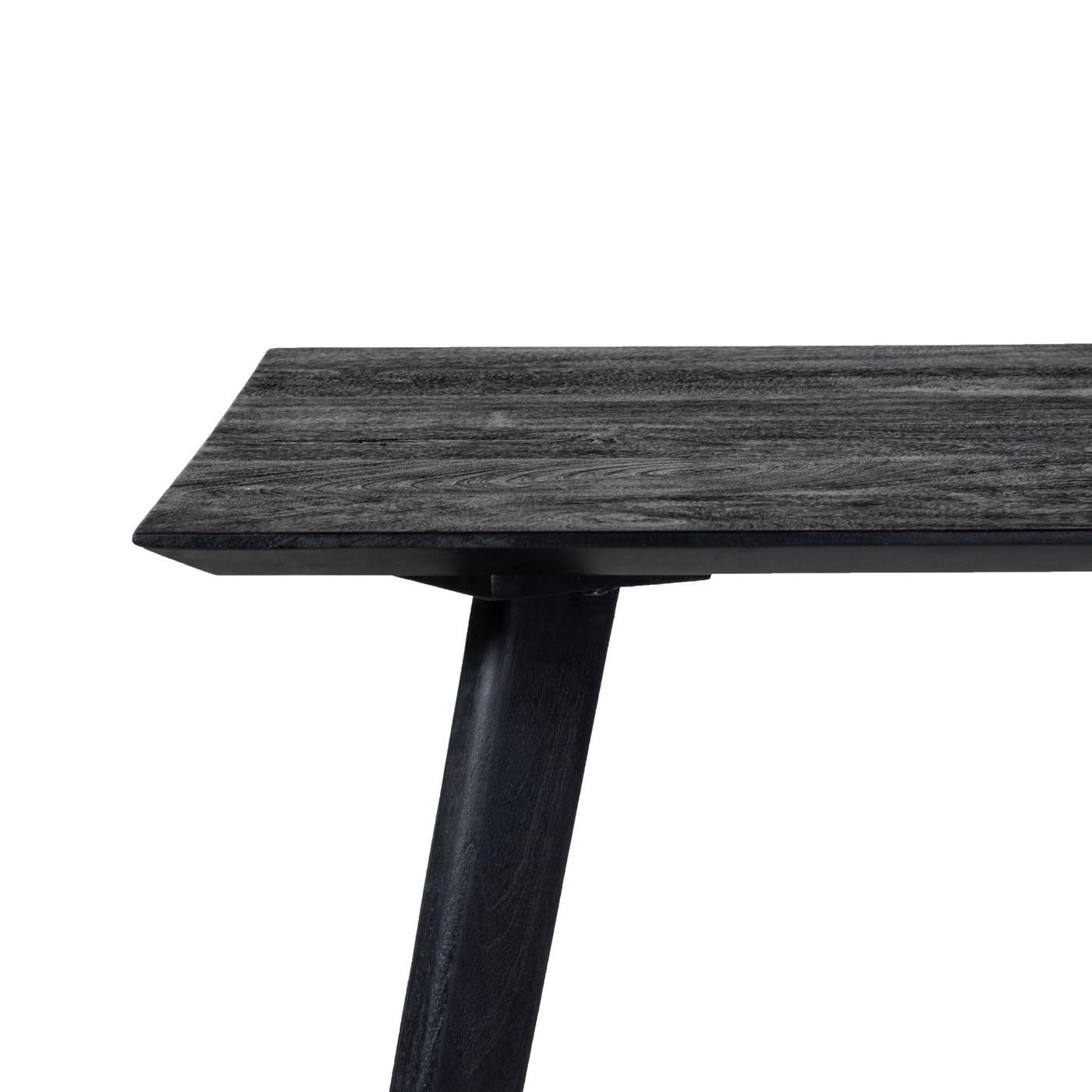 Giga Meubel - Eettafel 160cm Zwart - Mangohout - Tafel Oslo