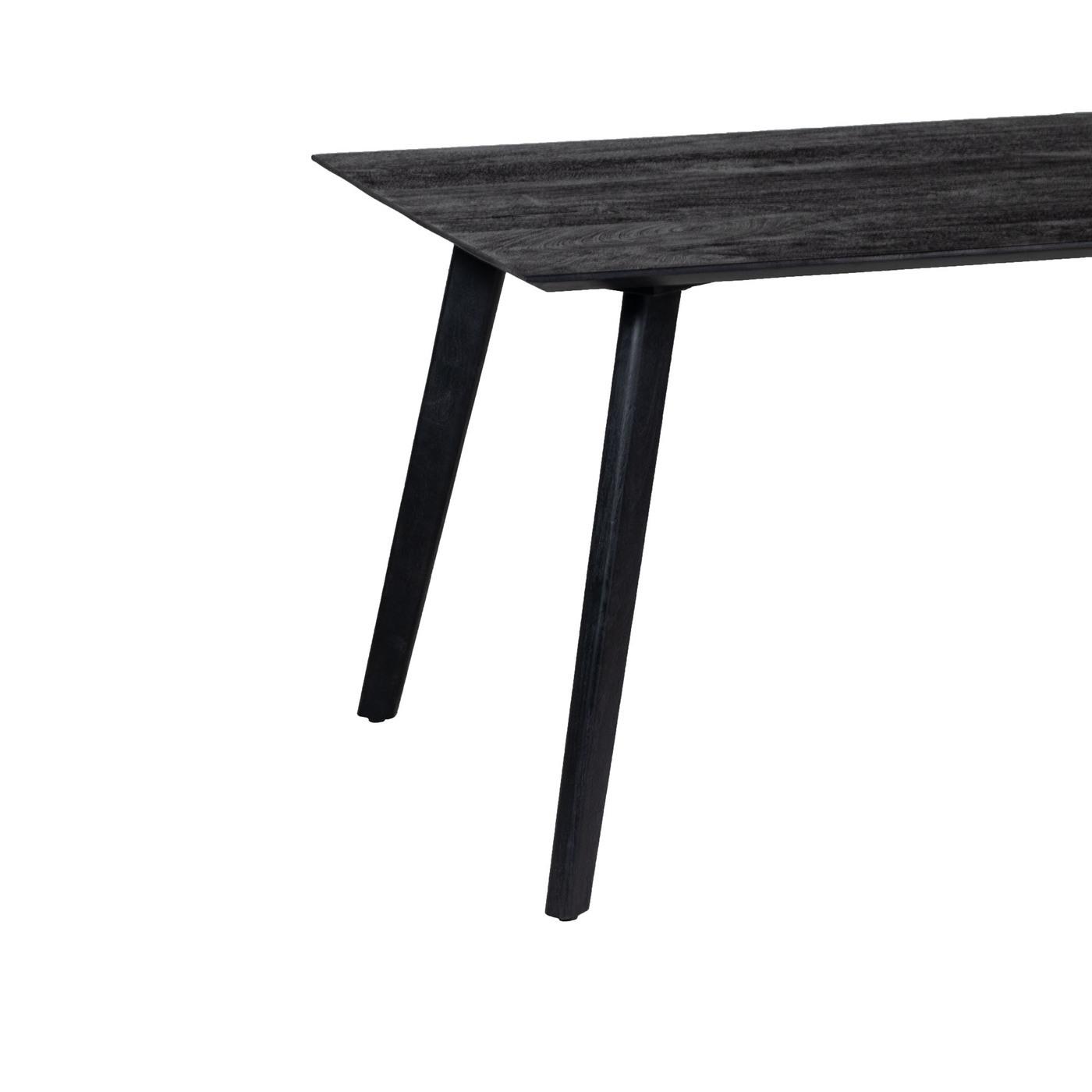 Giga Meubel - Eettafel 160cm Zwart - Mangohout - Tafel Oslo