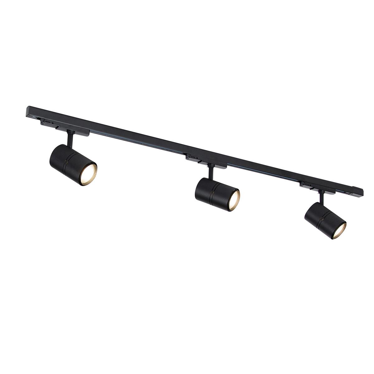 QAZQA LED Railsysteem ruler - Zwart - Modern - L 150cm