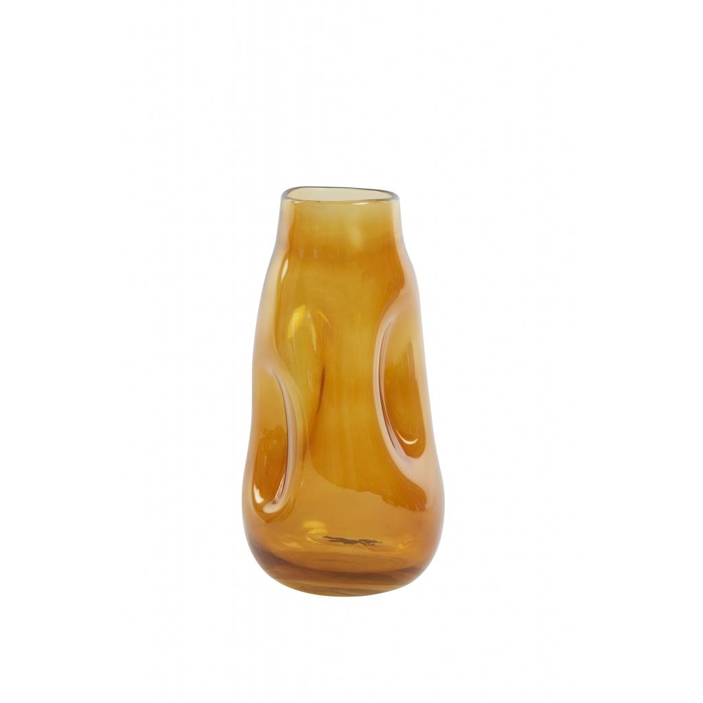 Light & Living Vaas Ranua Geel - Glas - 15x30x15cm (BxHxD)
