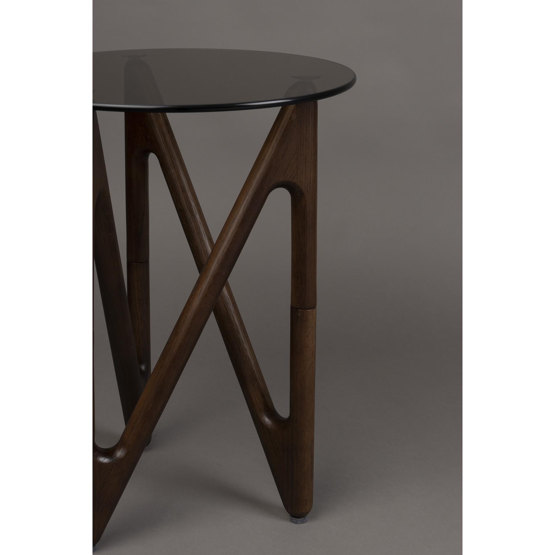 Dutchbone Naia Bijzettafel Rond 40 cm Hout Bruin