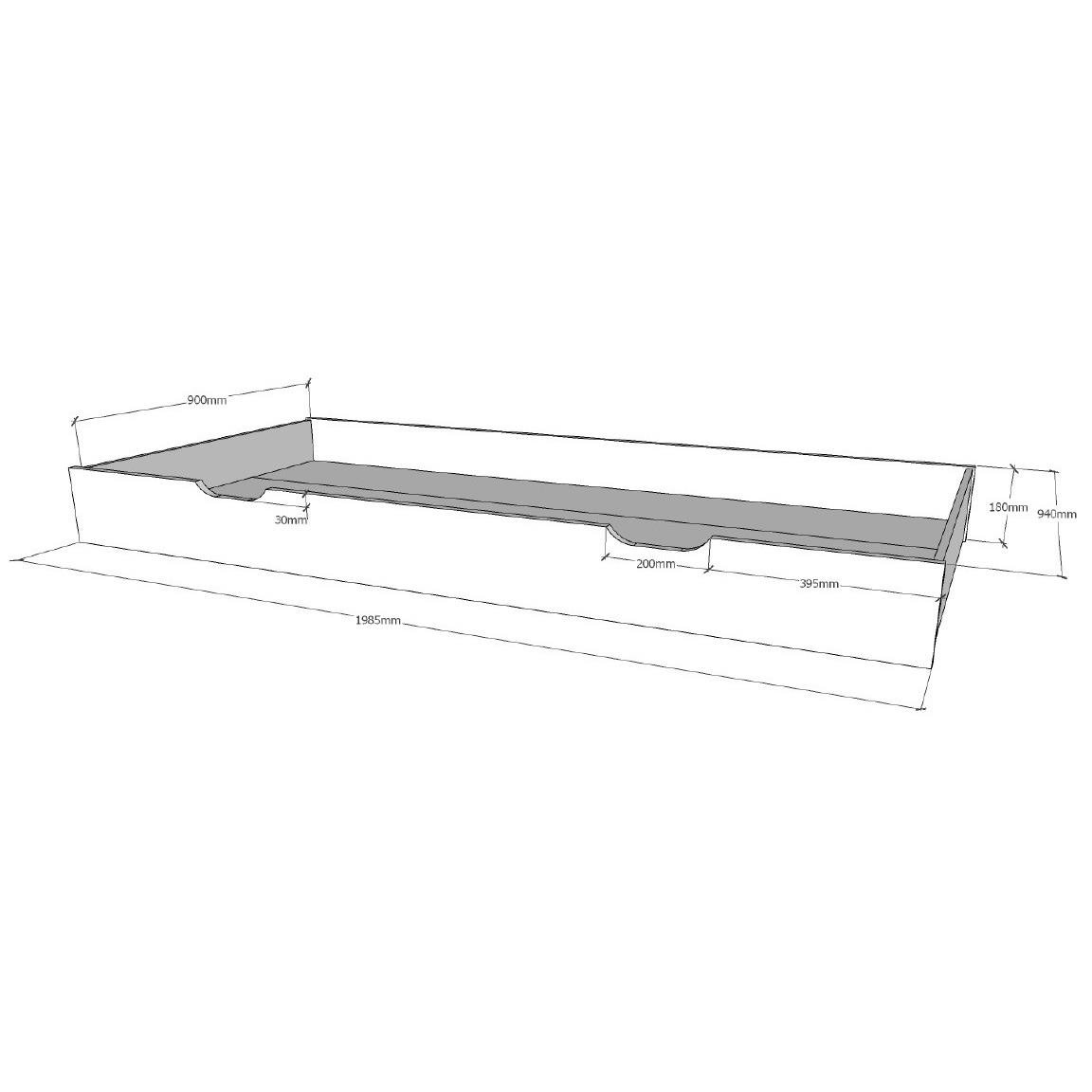 Vipack Dallas Huisbed met Slaaplade 90x200 cm Wit