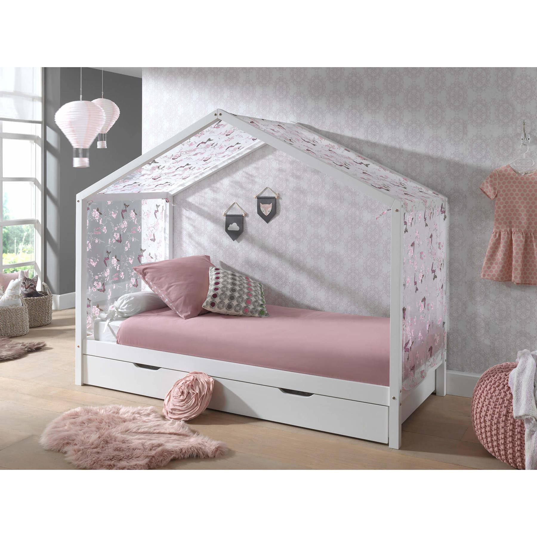 Vipack Dallas Huisbed 90x200 Wit met Textielset