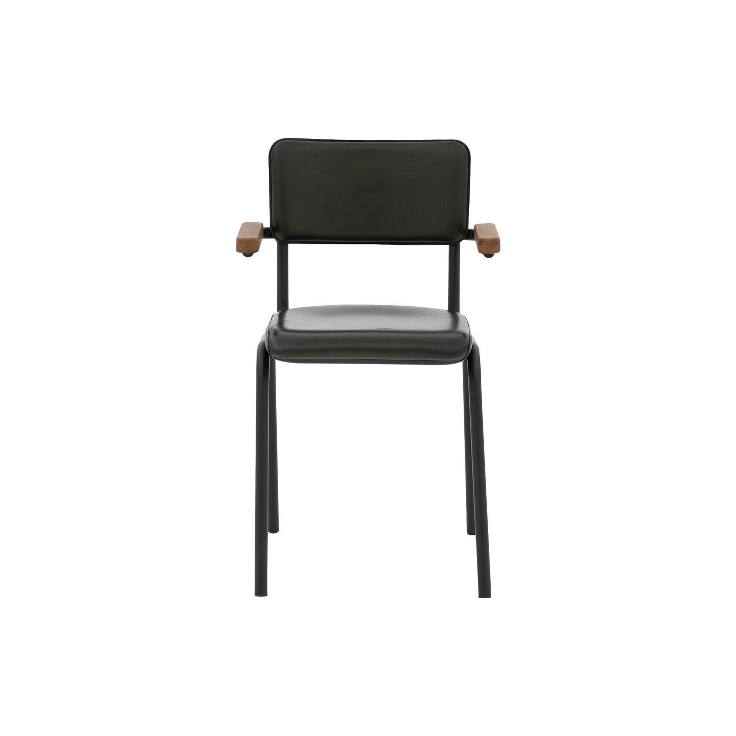 Goossens  Eetkamerstoel Chaplin -  Leder met armleuning
