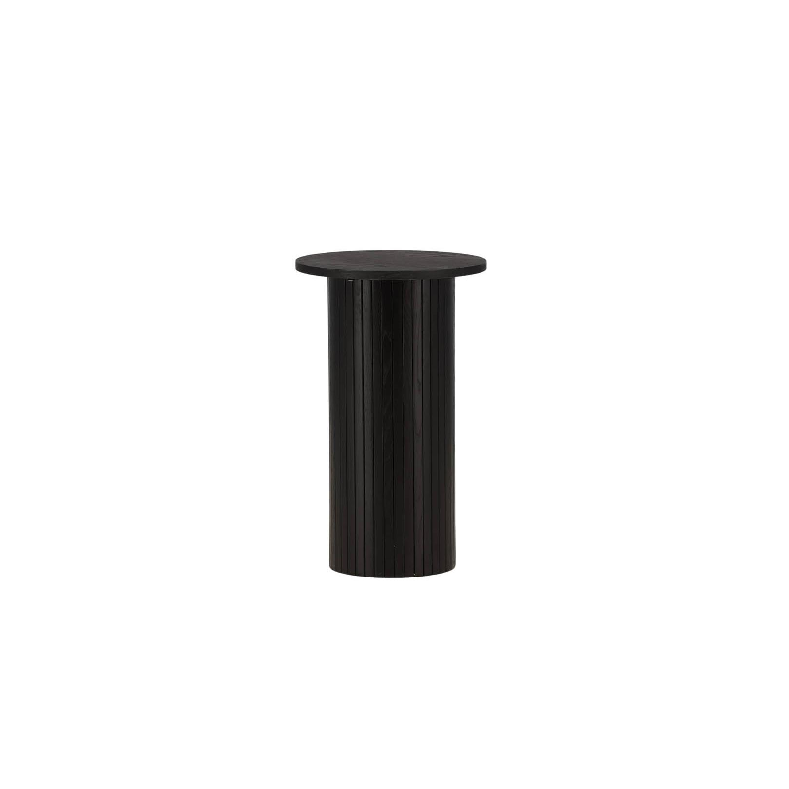 Hioshop Bianca bijzettafel Ø40cm zwart.