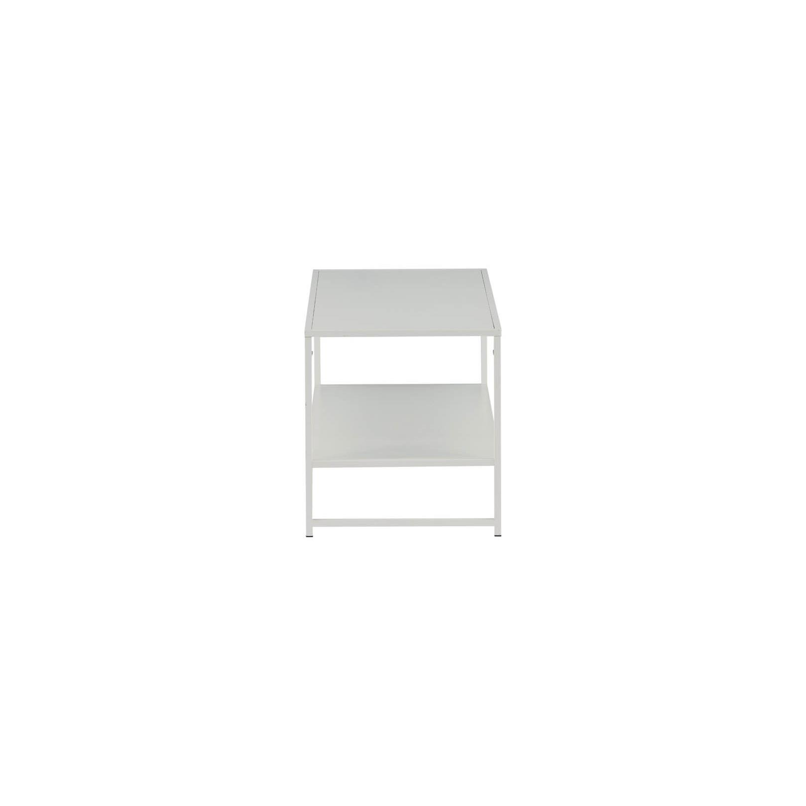 Hioshop Staal salontafel 101,6x43,2cm wit.