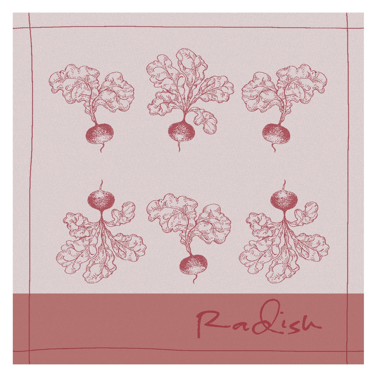 DDDDD 2x theedoek + 2x keukendoek Radish - Rood