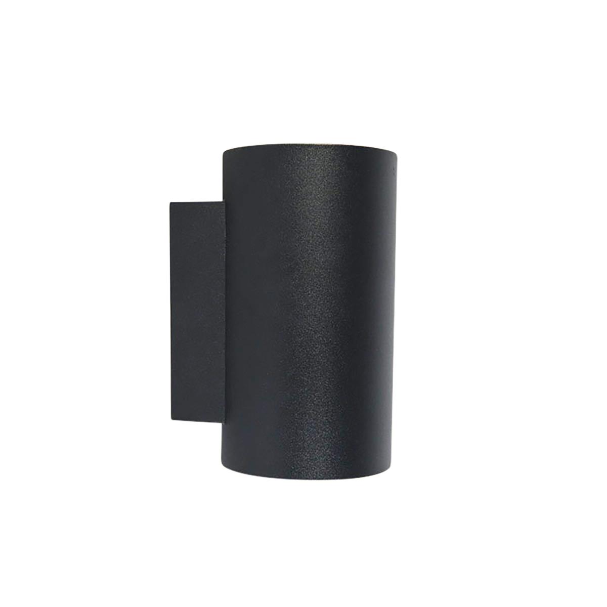 QAZQA Set van 2 moderne wandlampen zwart rond 2-lichts - Sandy