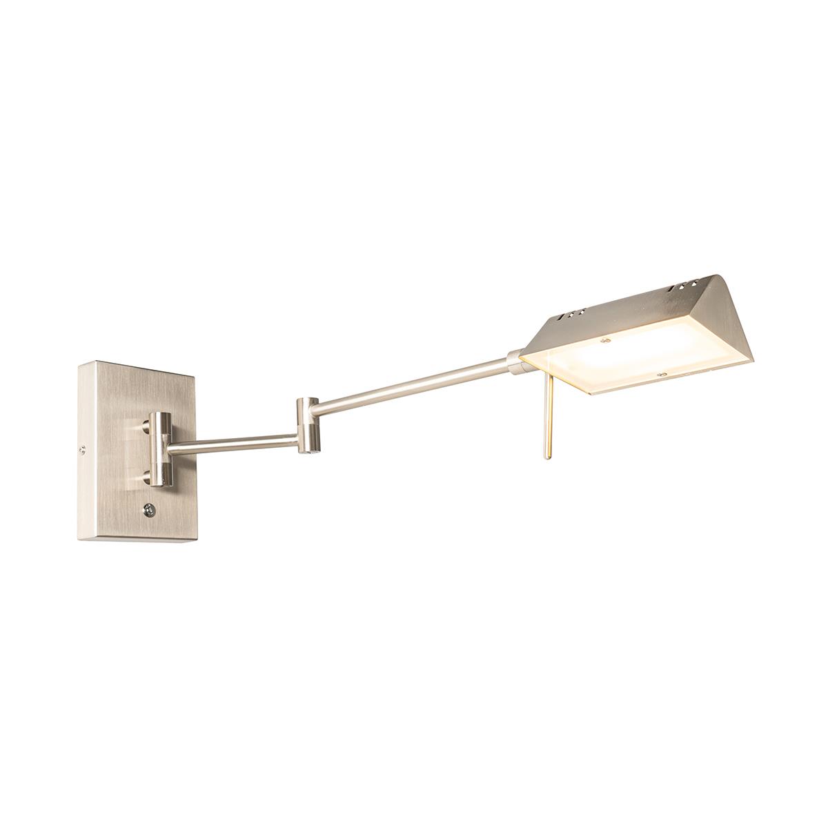 QAZQA Design wandlamp staal incl. LED dimbaar - Notia