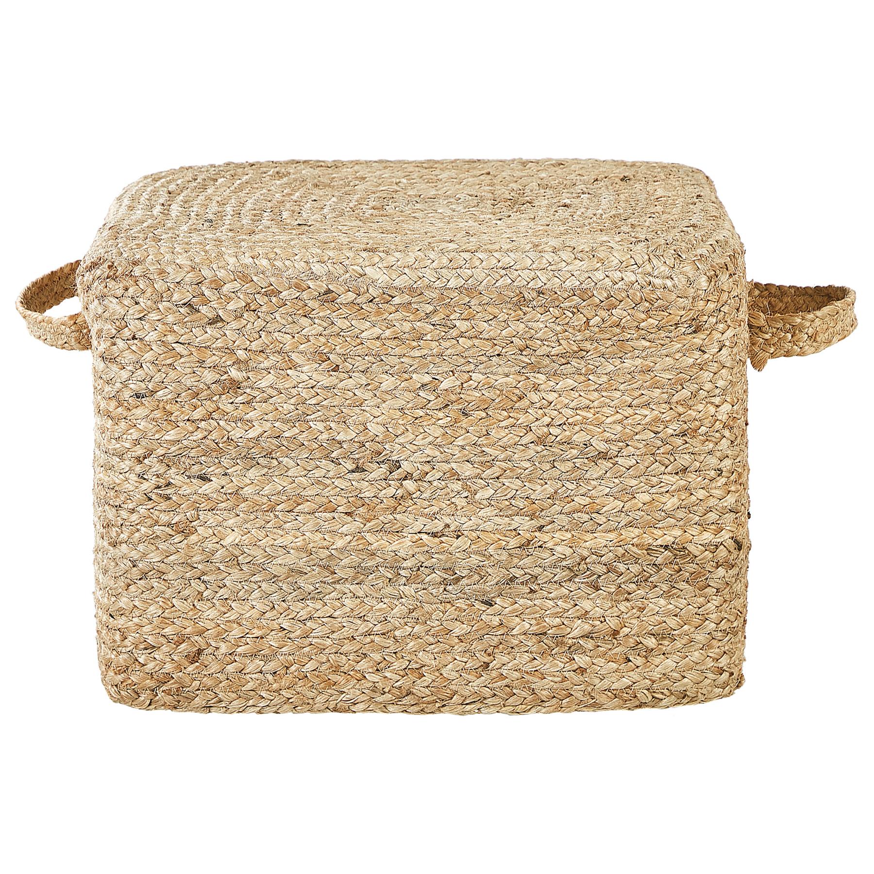 Beliani - DHADAR - Poef - Natuurlijk - 45 cm - Jute