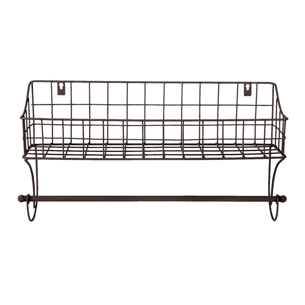 Clayre & Eef Handdoekhouder  44x12x25 cm Bruin Ijzer Handdoekhaak