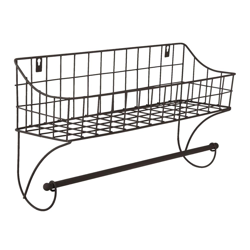 Clayre & Eef Handdoekhouder  44x12x25 cm Bruin Ijzer Handdoekhaak