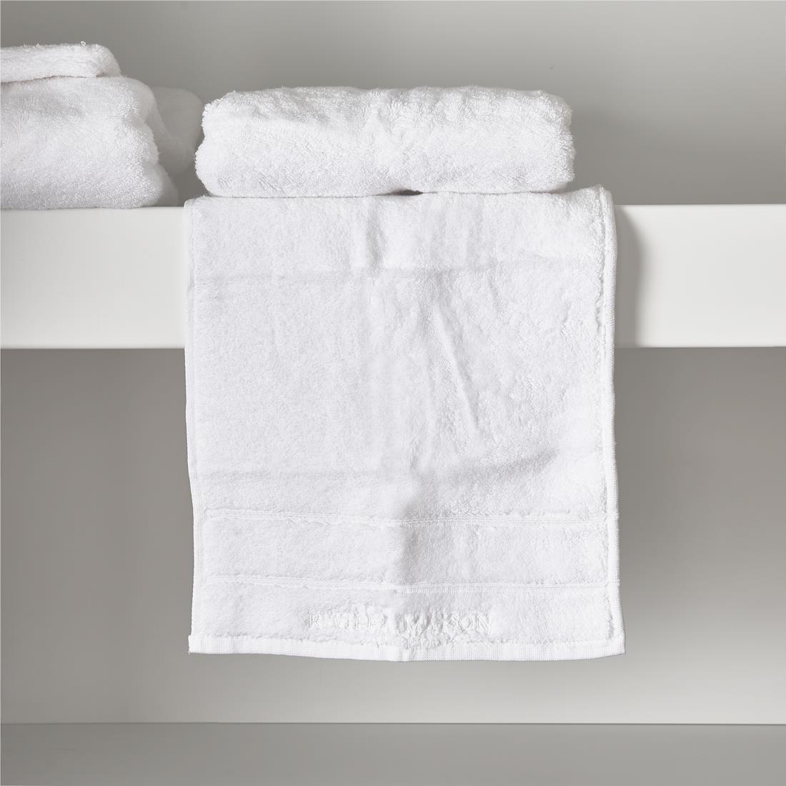 Riviera Maison gastendoekje 50x30, Handdoek Katoen RM Hotel - Wit