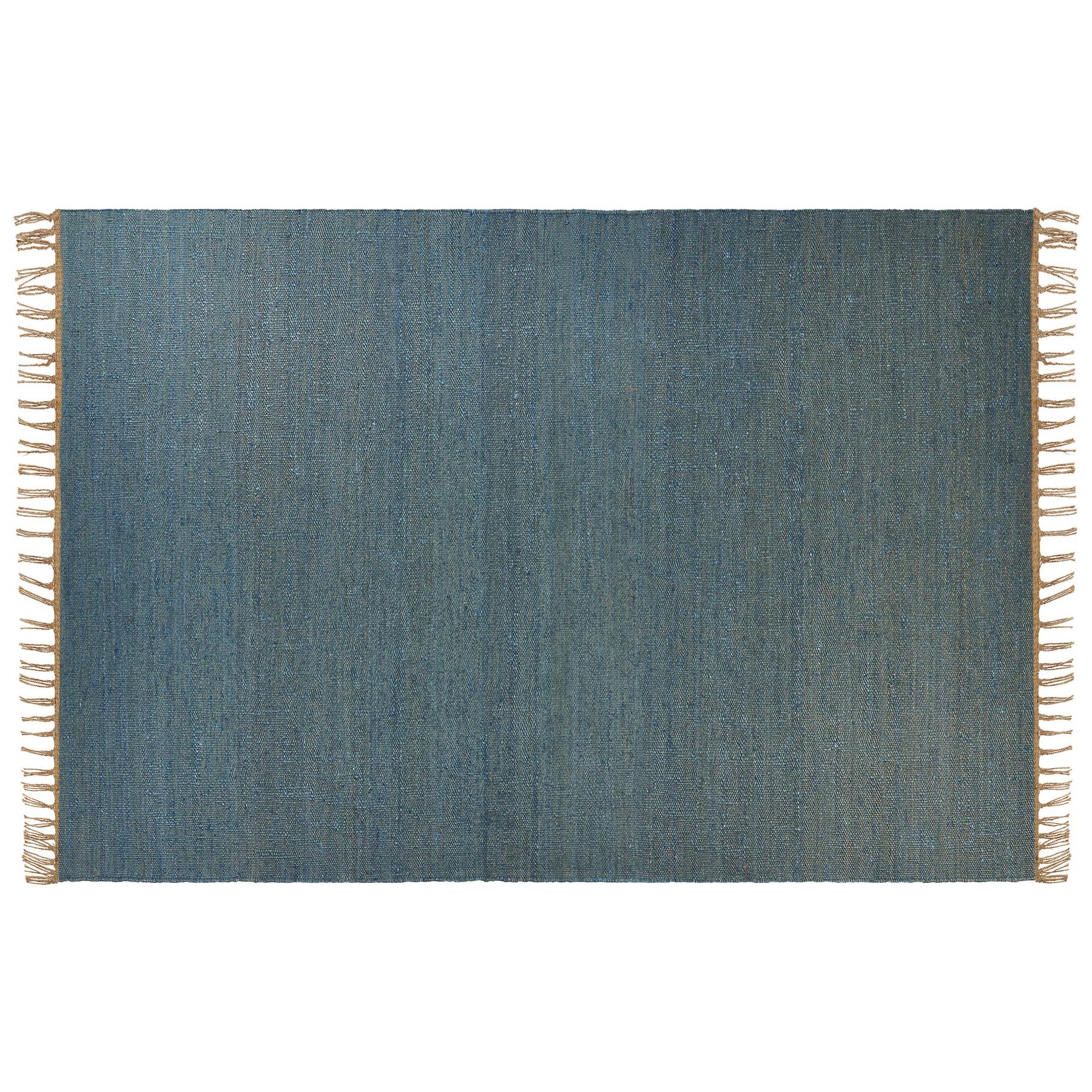 Beliani - LUNIA - Jute vloerkleed - Turquoise - 160 x 230 cm - Jute