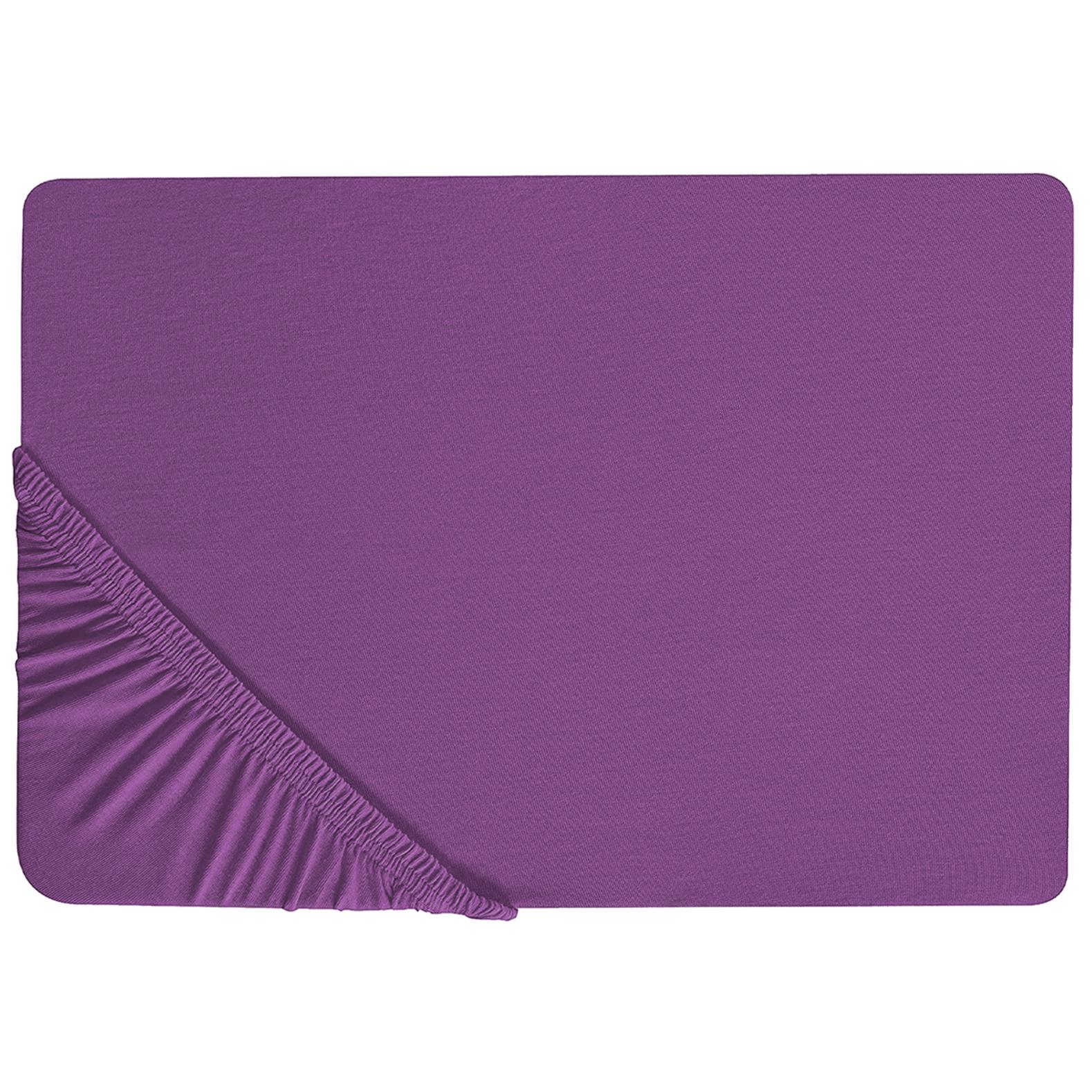 Beliani - JANBU - Laken - Paars - 160 x 200 cm - Katoen
