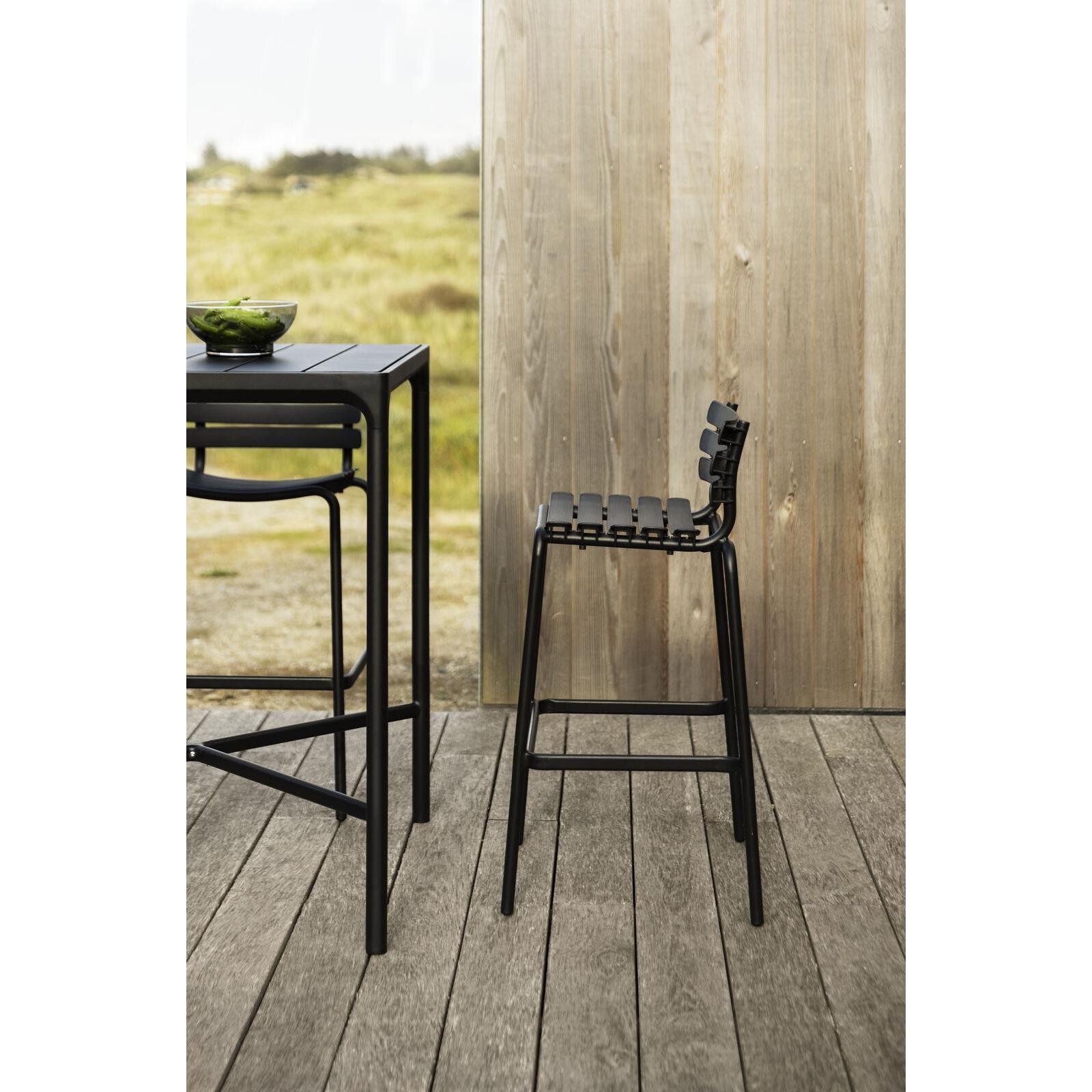 Houe ReClips barkruk met rugleuning zwart