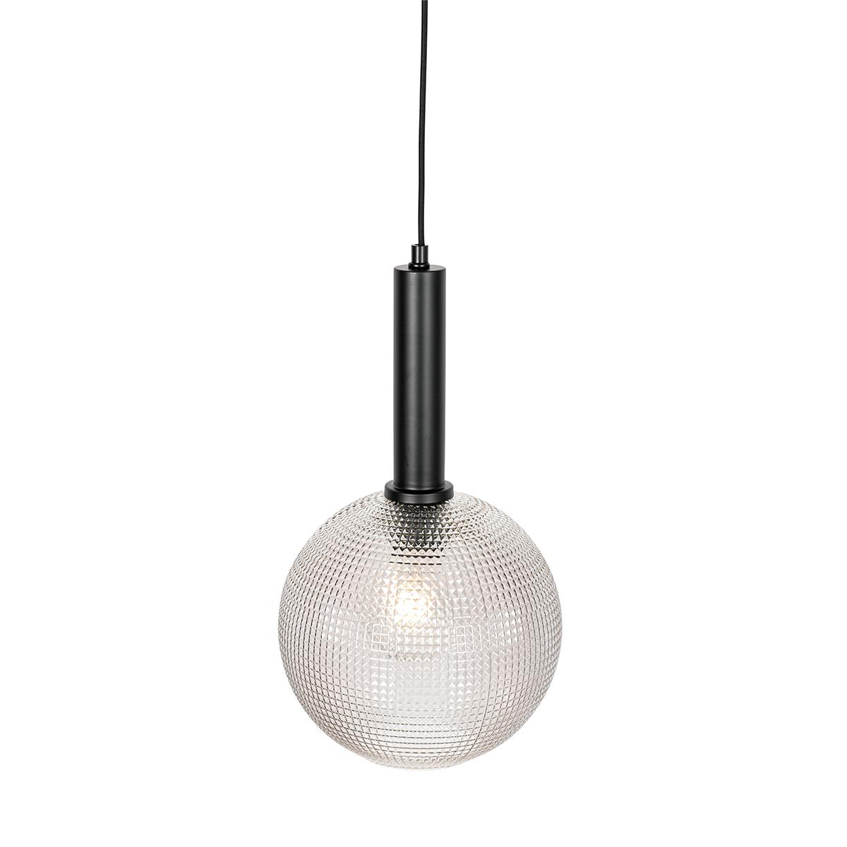 QAZQA Design hanglamp zwart met smoke glas - Chico