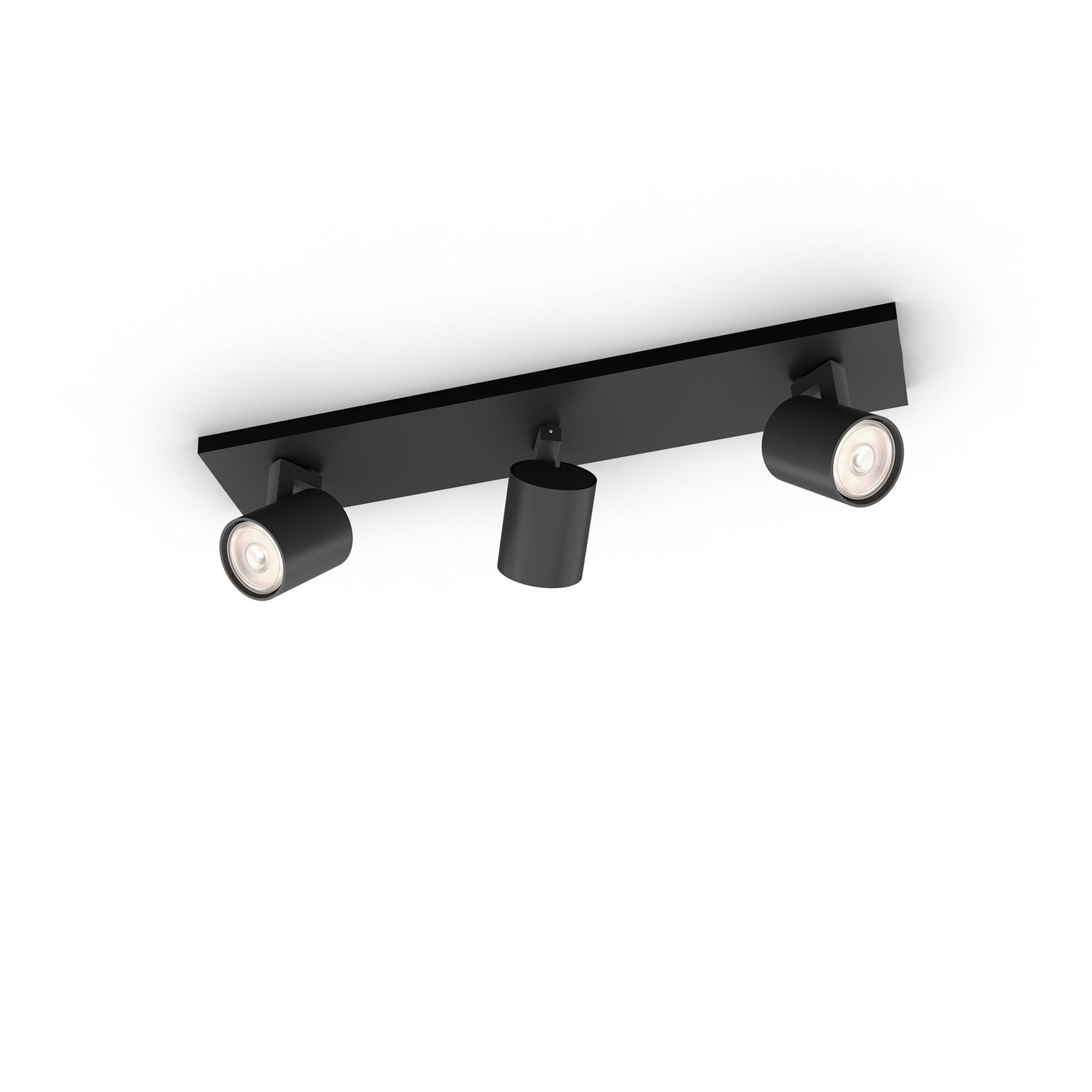 Philips Runner opbouwspot - 3-lichts - zwart