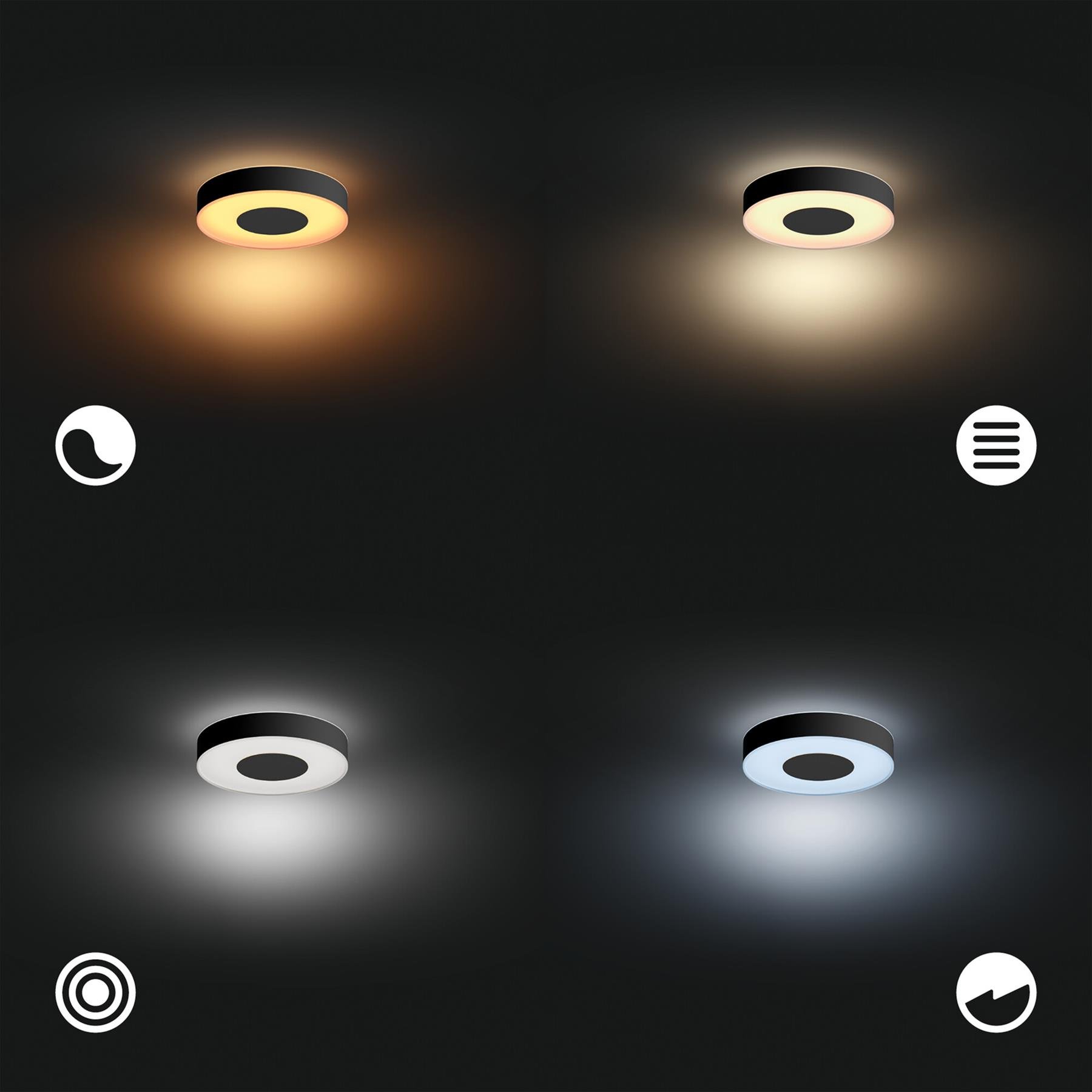 Philips Hue Xamento Plafondlamp Rond Zwart