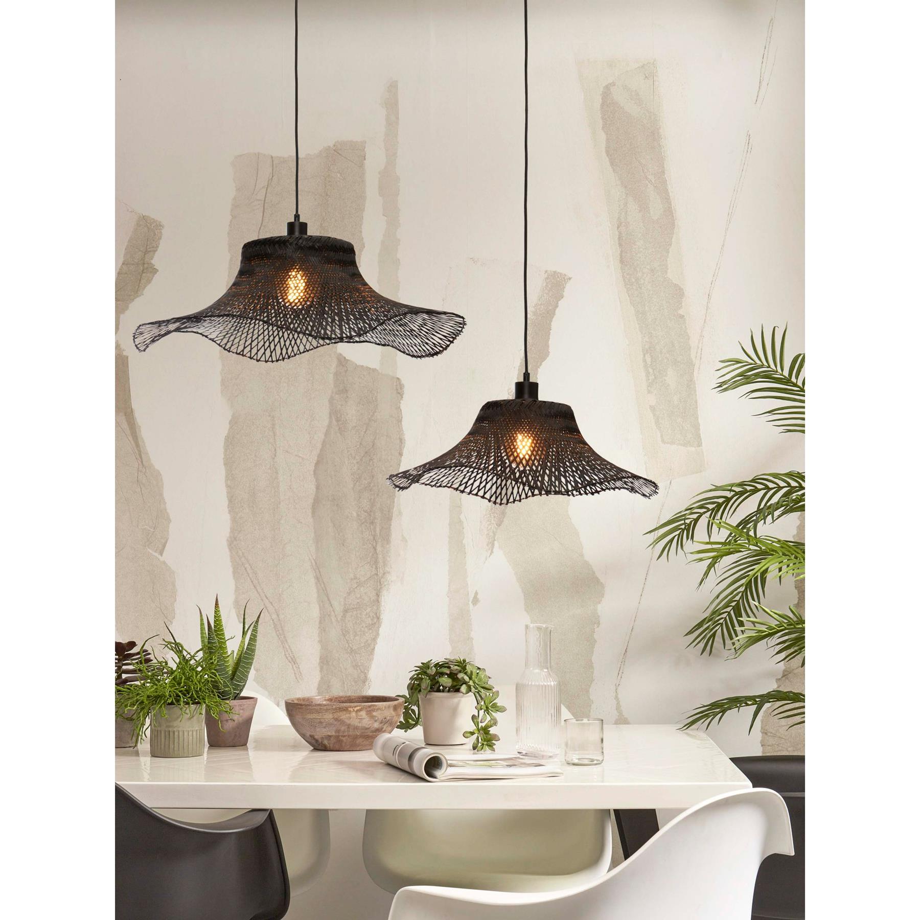 GOOD&MOJO Hanglamp Ibiza - Bamboe Zwart - 65x65x20cm