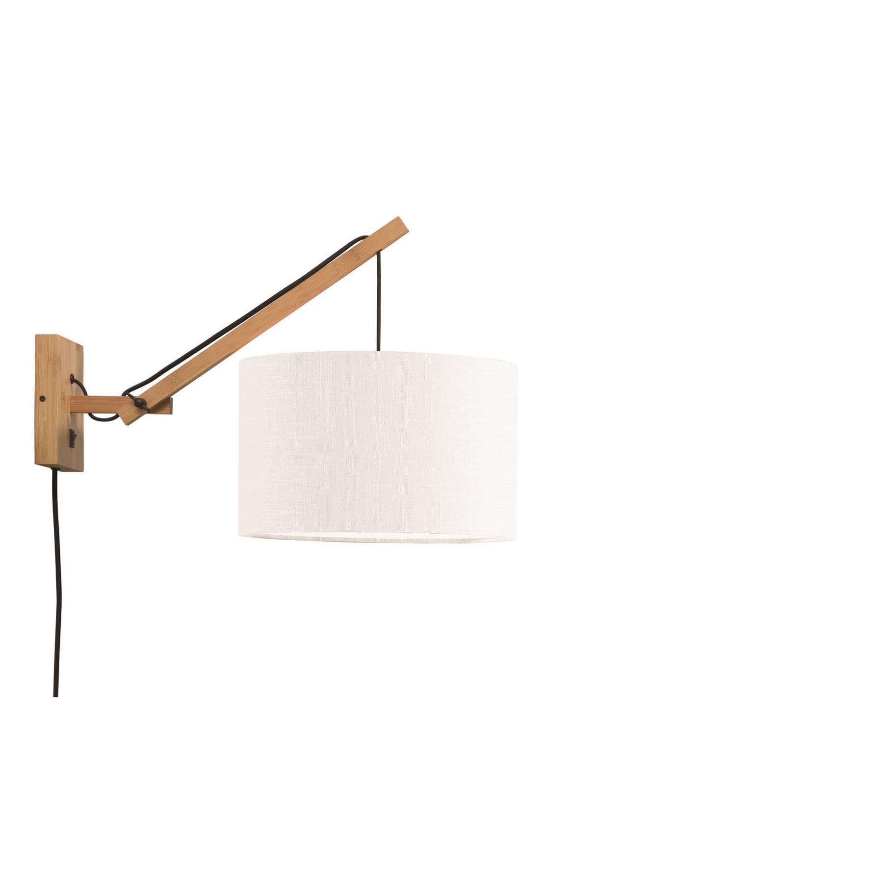 GOOD&MOJO Wandlamp Andes - Bamboe|Wit - 50x32x45cm