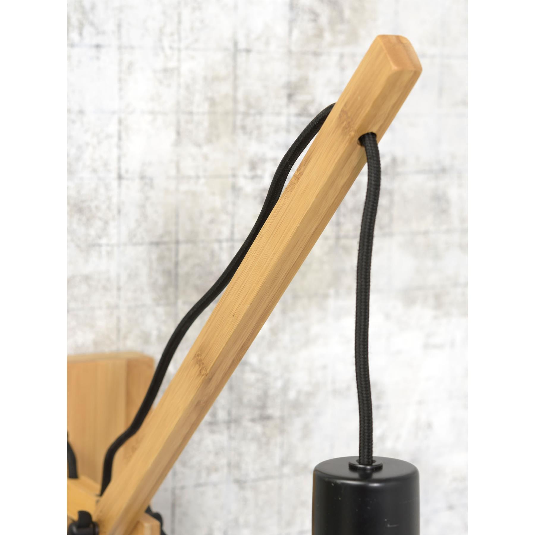 GOOD&MOJO Wandlamp Andes - Bamboe|Wit - 50x32x45cm