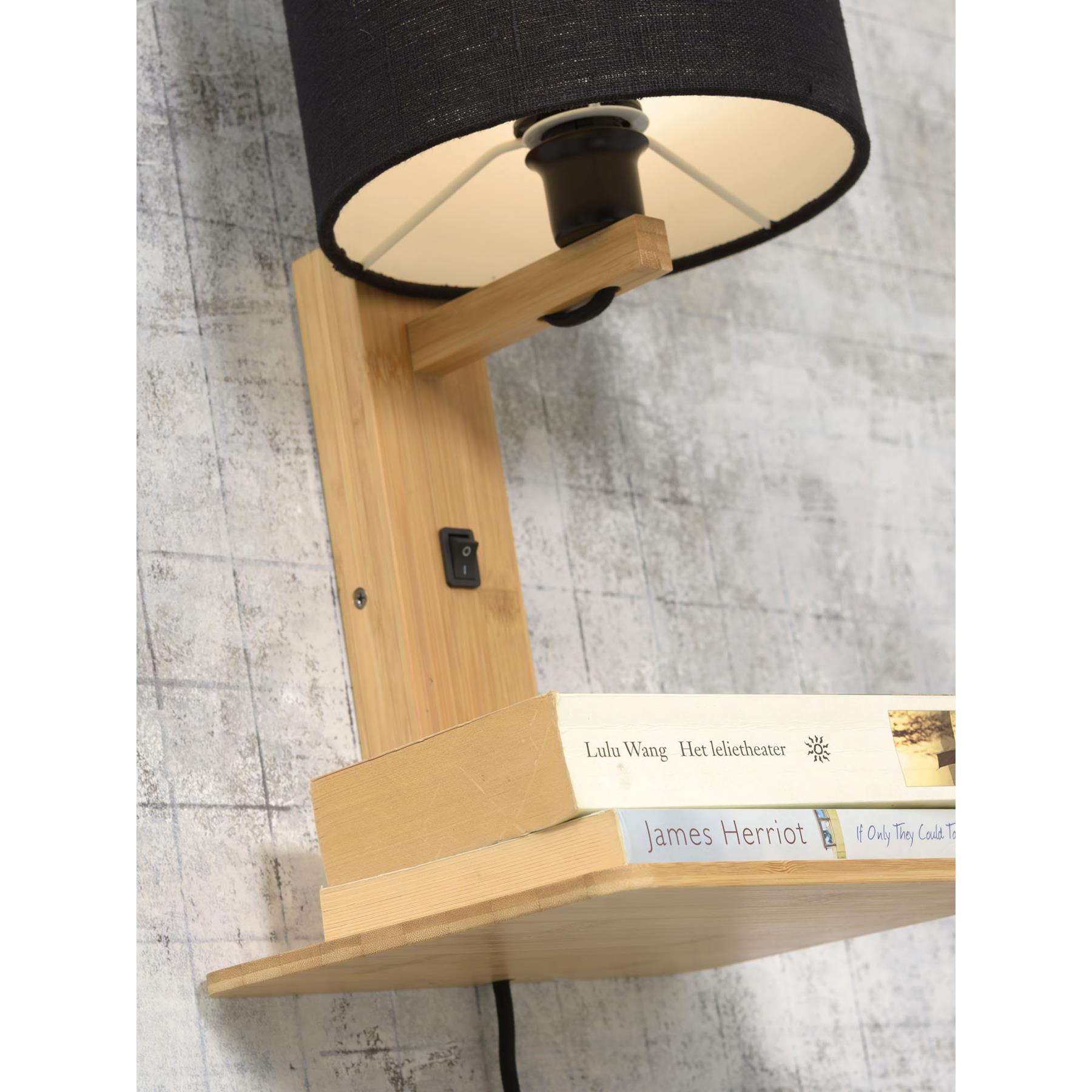 GOOD&MOJO Wandlamp Andes - Bamboe|Naturel - 19x24x36cm