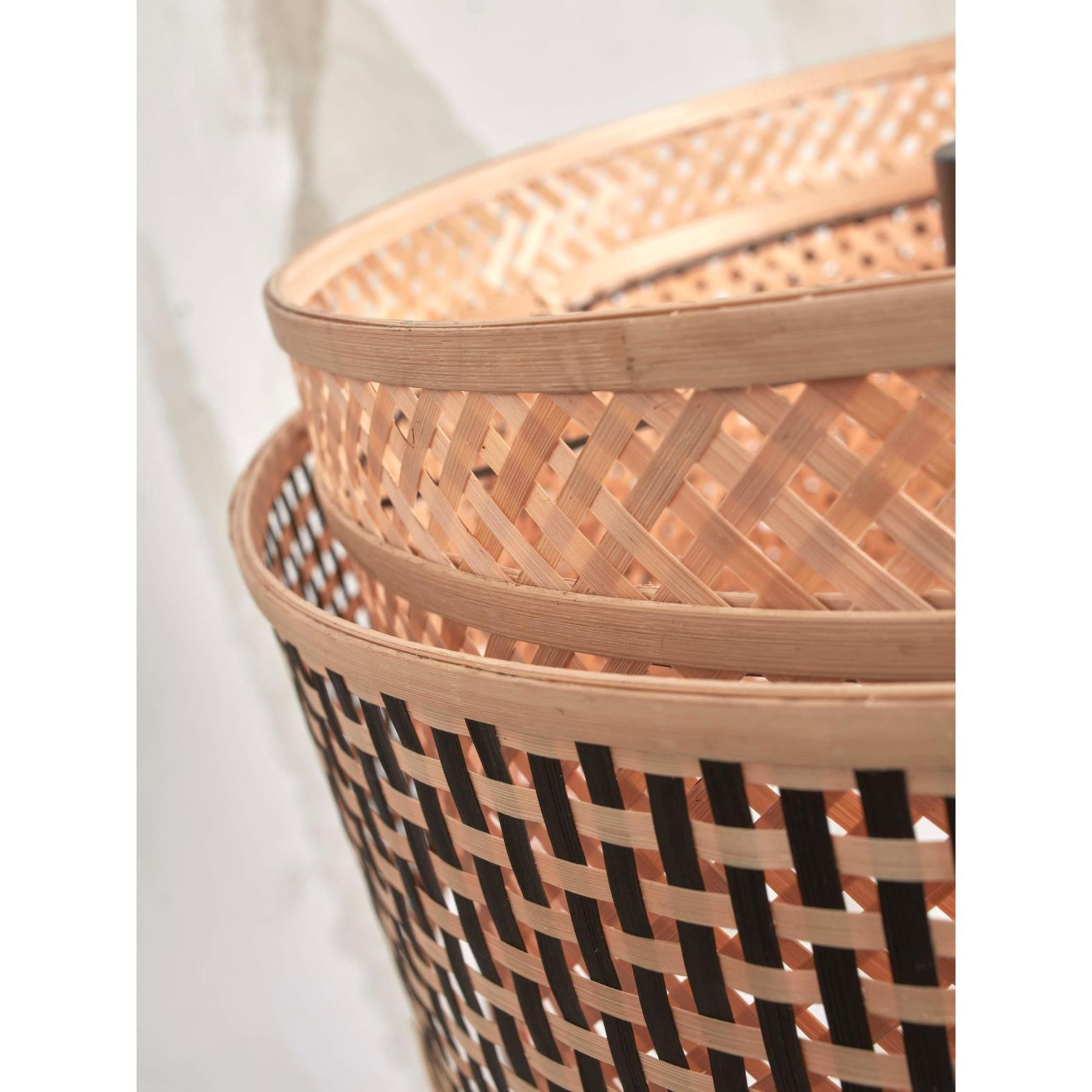 GOOD&MOJO Vloerlamp Bhutan - Zwart|Bamboe - 20x20x135cm