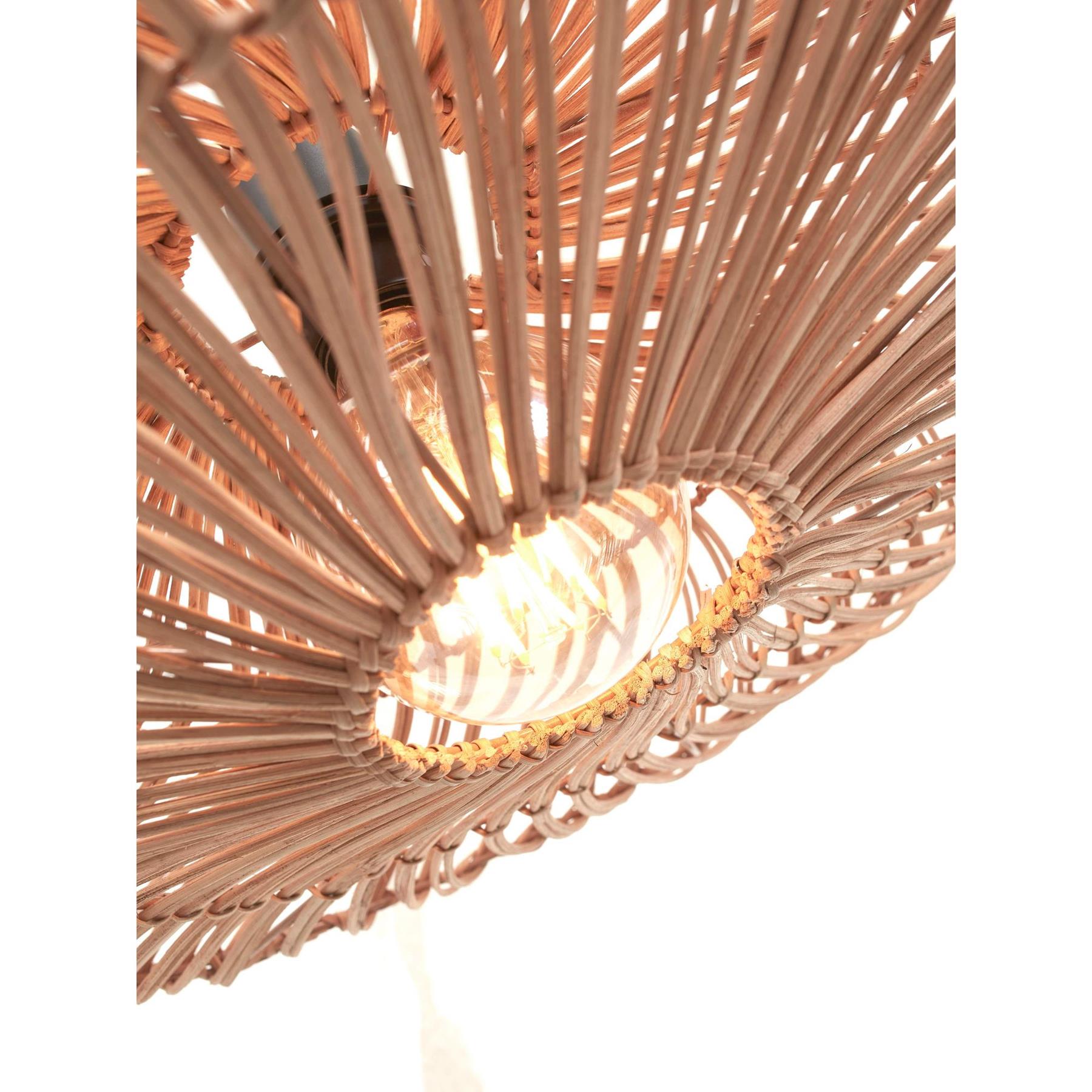 GOOD&MOJO Plafonniere Zanzibar - Rotan - Ø55cm