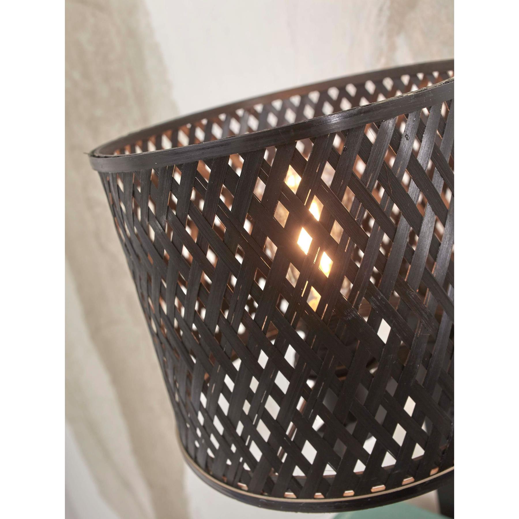 GOOD&MOJO Wandlamp Java - Bamboe Zwart - 30x22x52cm