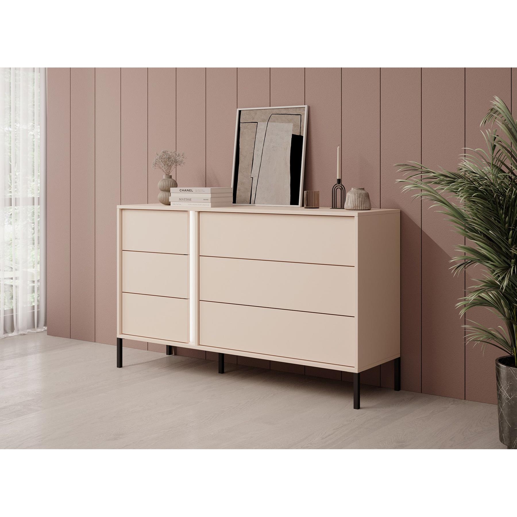 Meubella Ladekast Desert - Beige - 138 cm