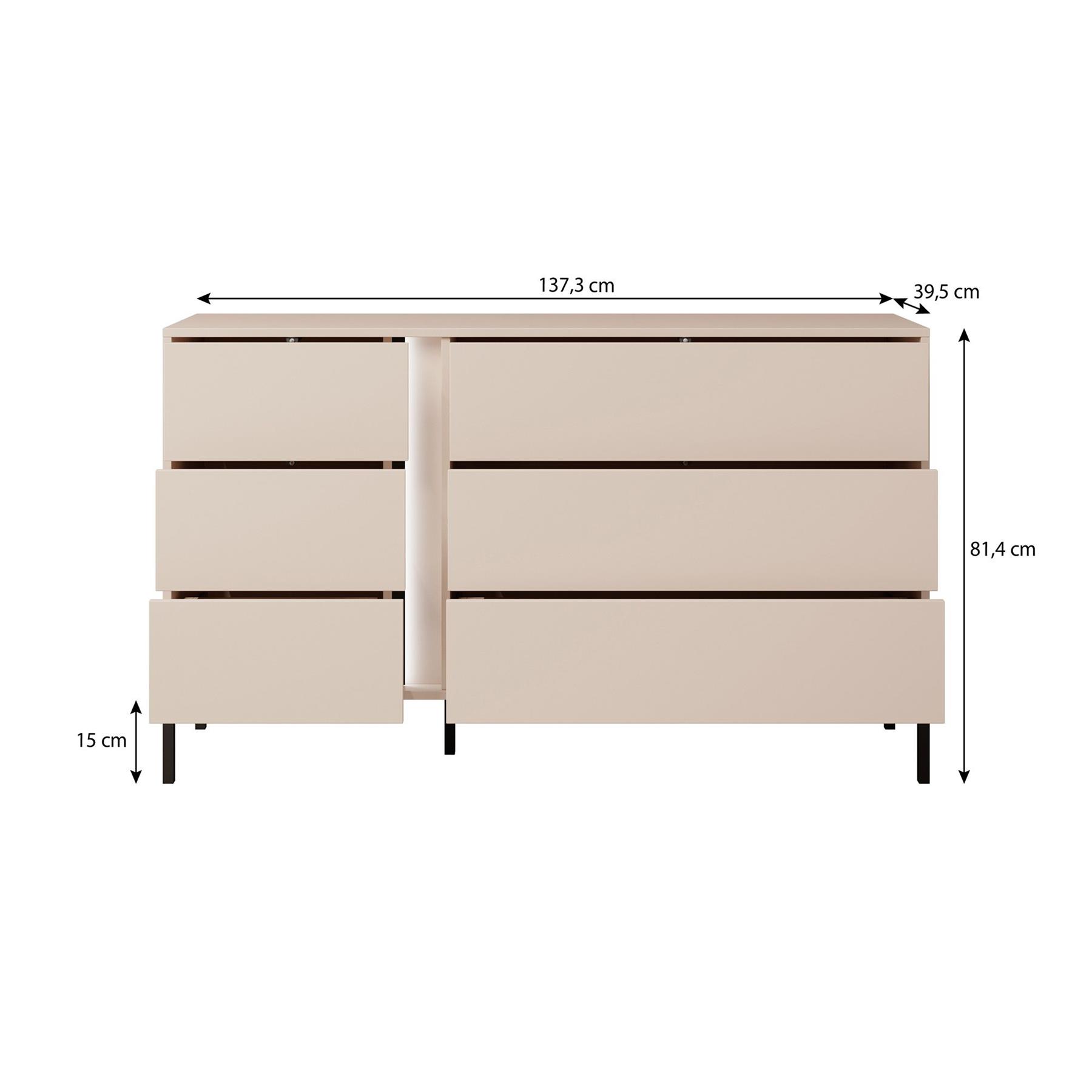 Meubella Ladekast Desert - Beige - 138 cm