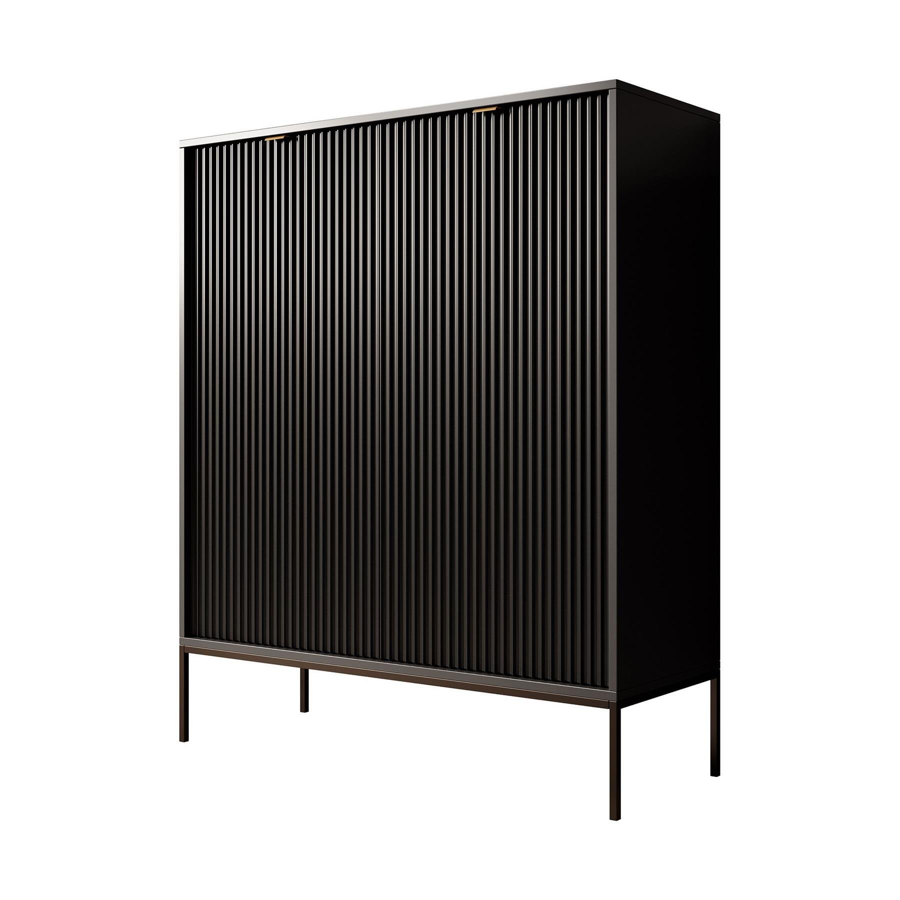 Meubella Dressoir Navil - Zwart - 104 cm - Hoog