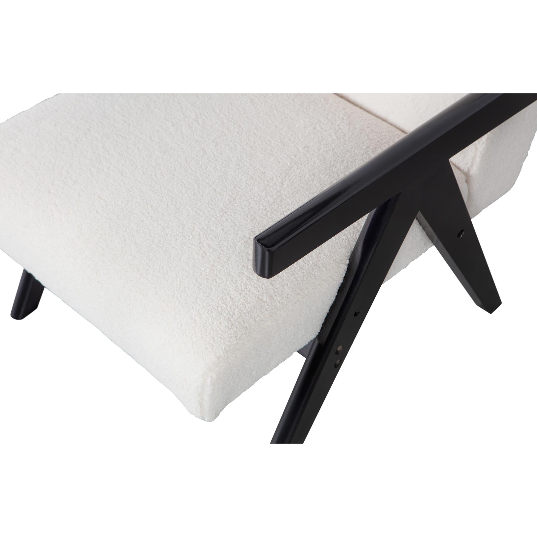 WOOOD Lowie Fauteuil - Polyester - Naturel|Zwart - 79x60x79