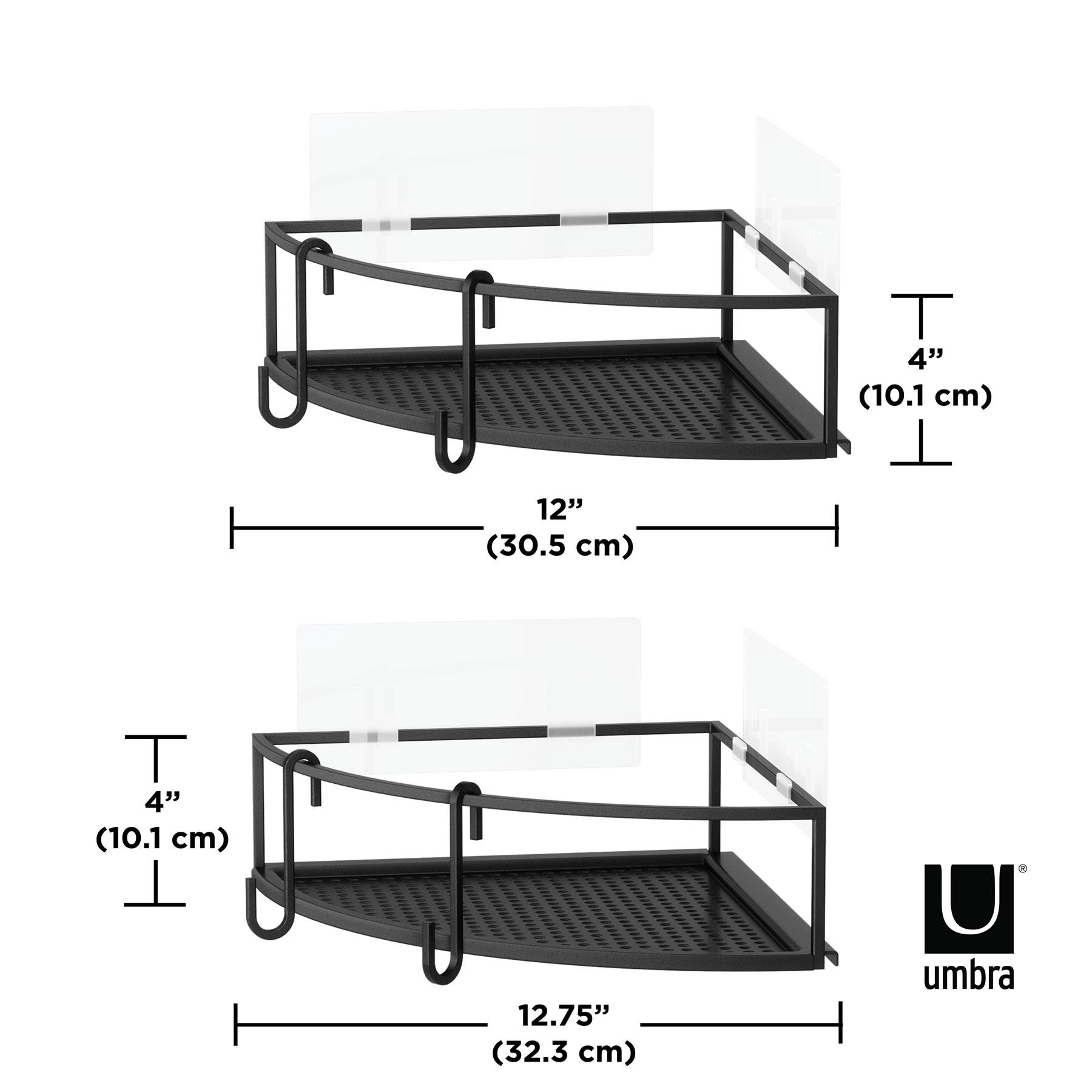 Umbra Cubiko Hoekrek Set van 2 - Zwart