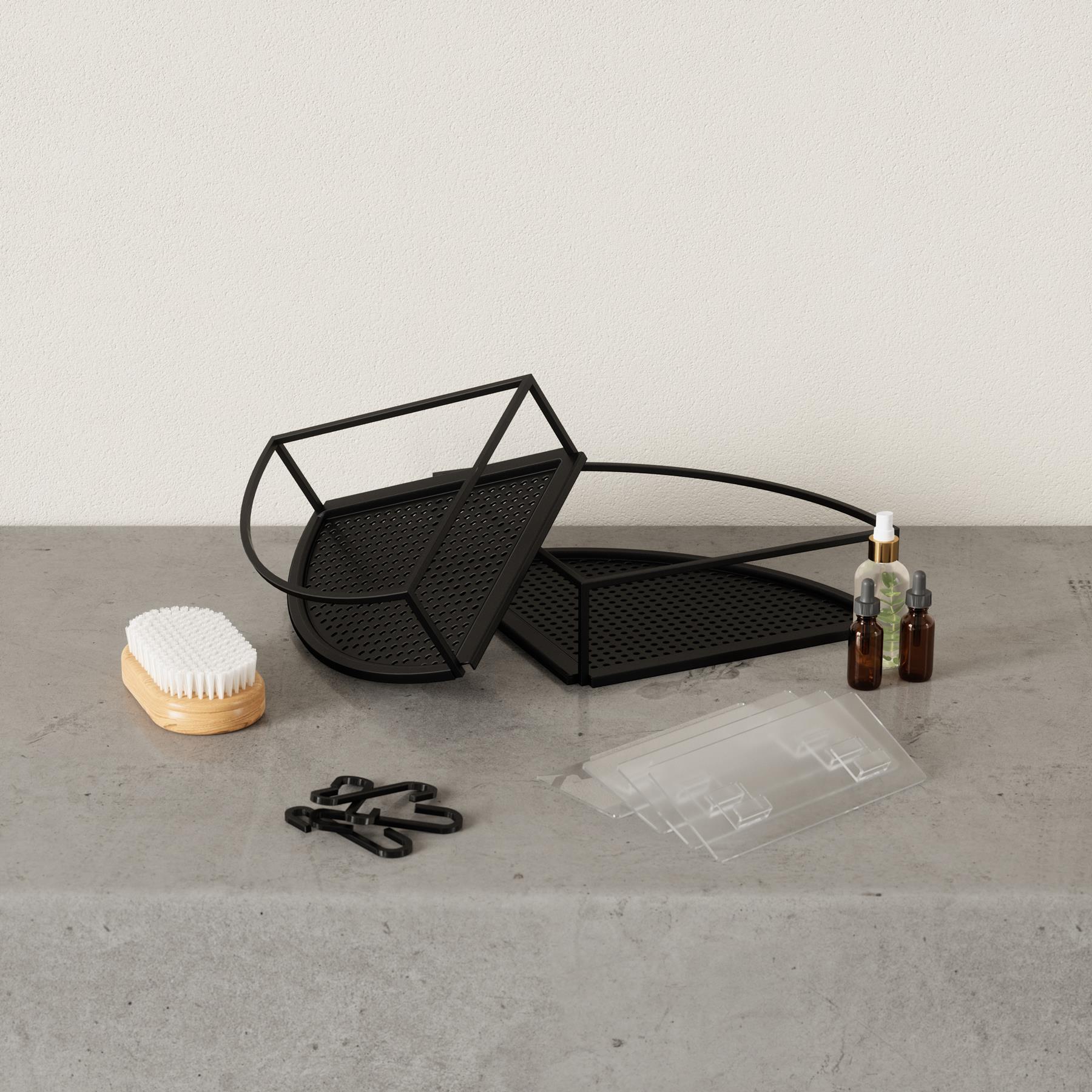 Umbra Cubiko Hoekrek Set van 2 - Zwart