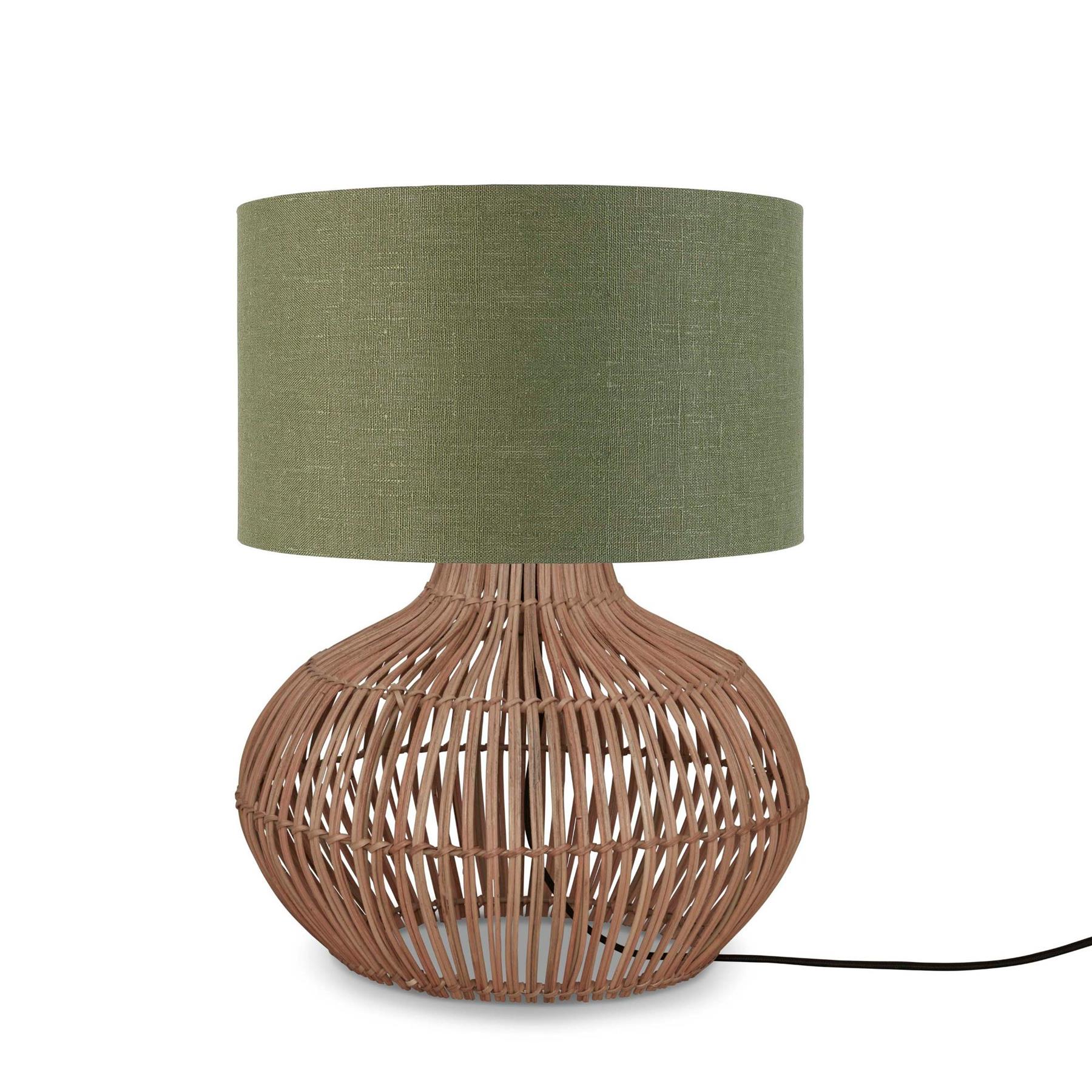GOOD&MOJO Tafellamp Kalahari - Groen|Rotan - Ø32cm