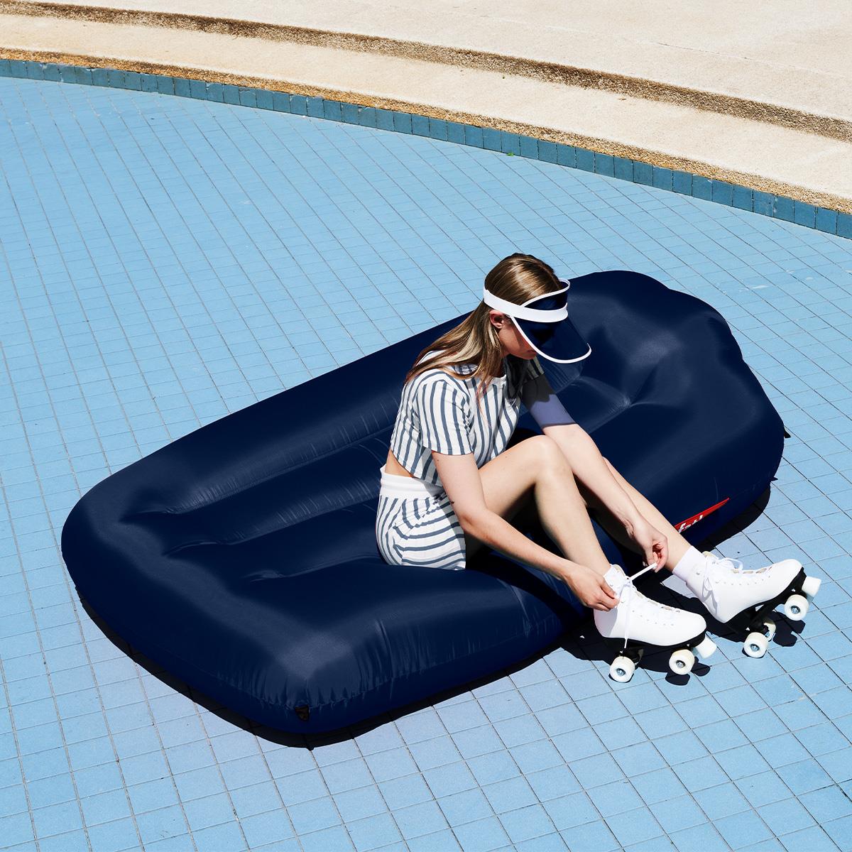 Fatboy Air lounger - Luchtzak - Oplaasbare Zitzak Lamzac L - Blauw