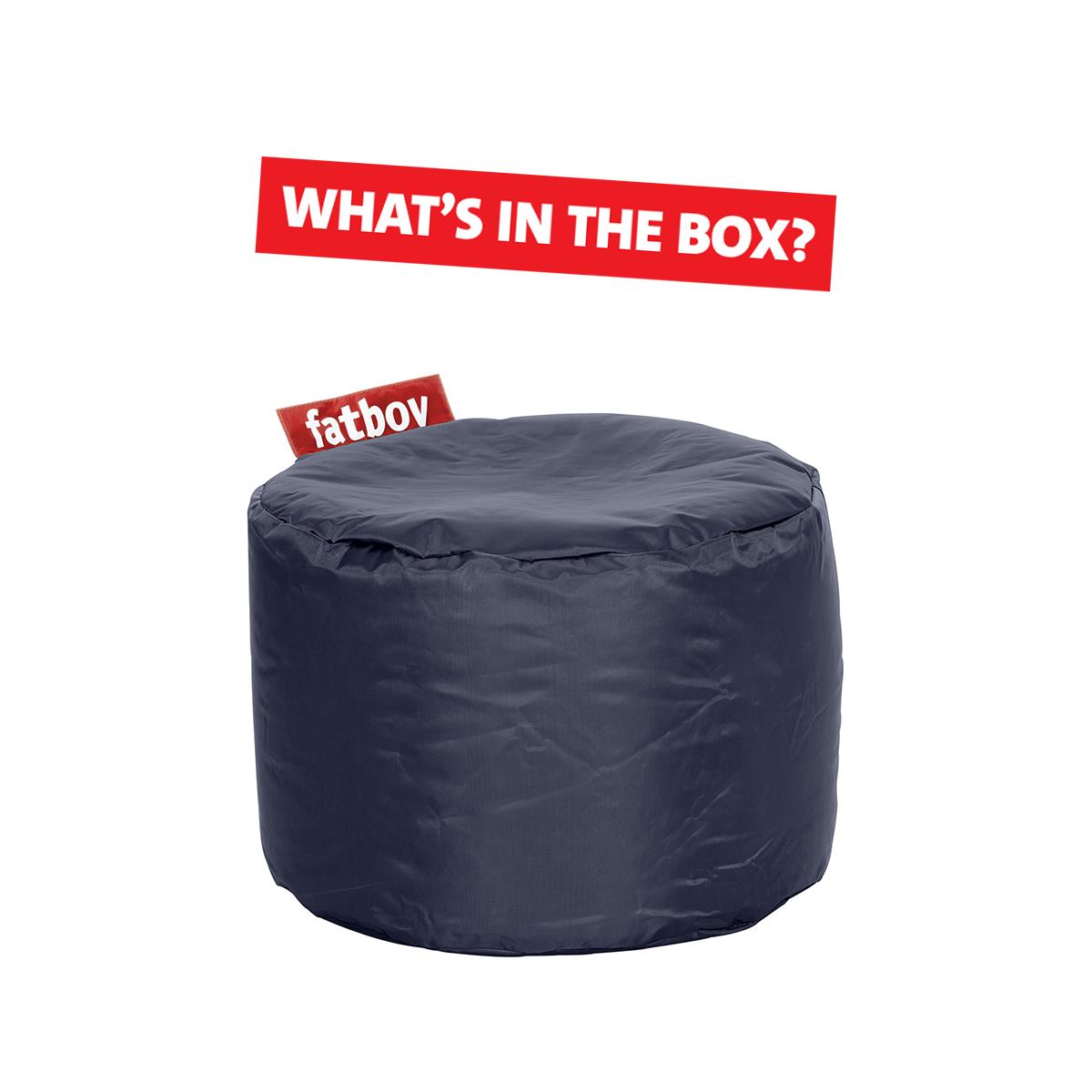 Fatboy Poef Rond Nylon - 35h x ø 50 cm - Afwasbaar - Blauw
