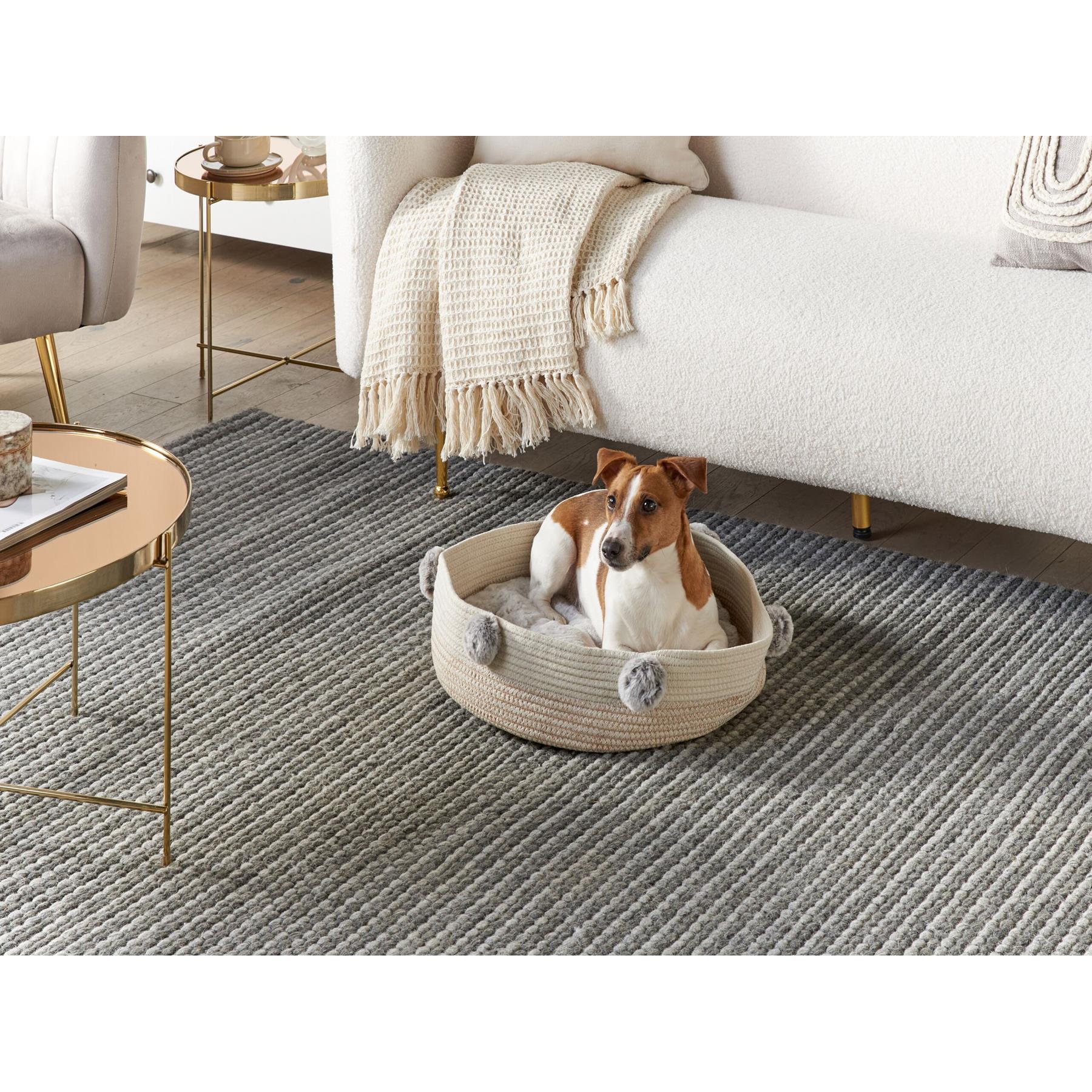 Beliani - ORTACA - Dierenbed - Lichtbeige - Katoen