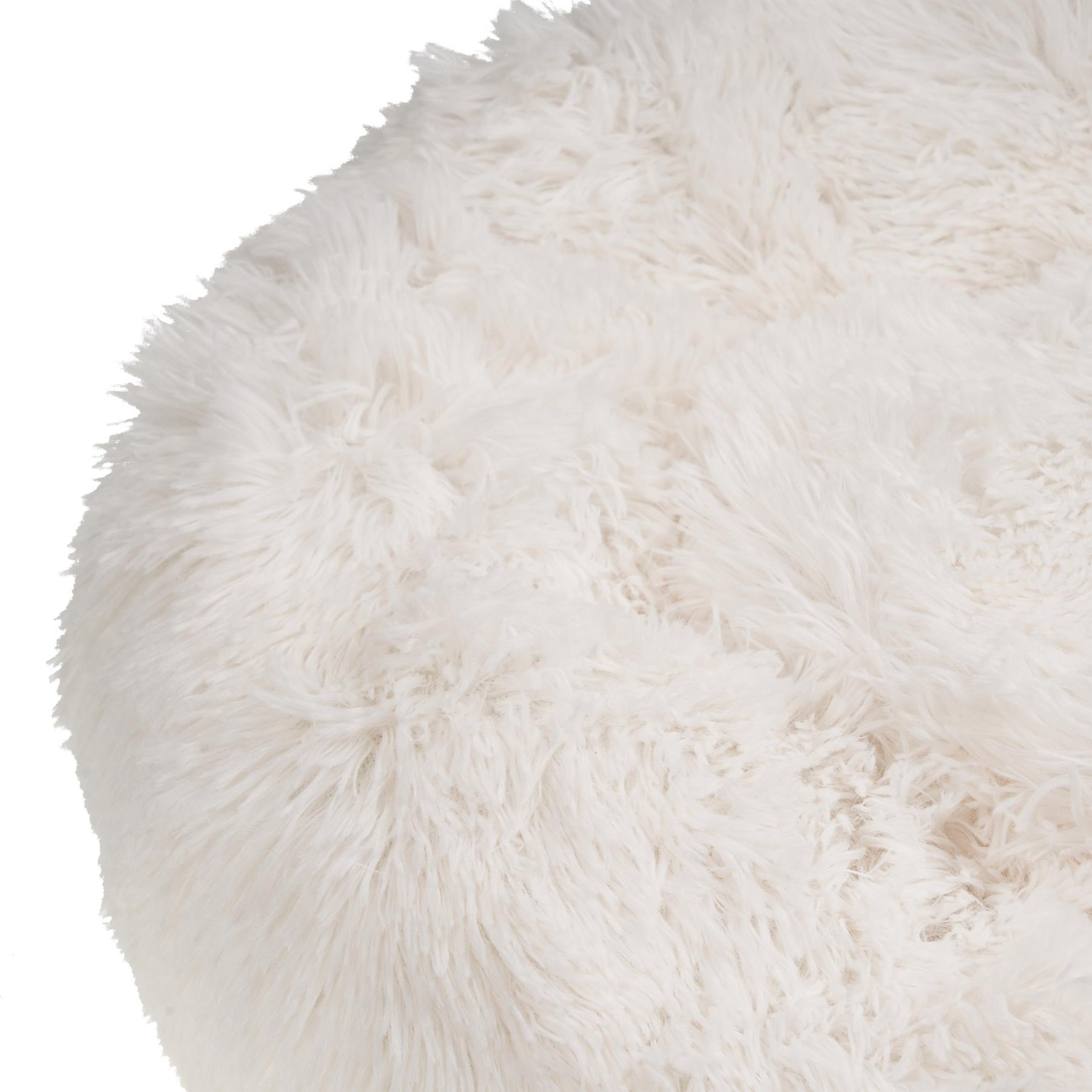 Beliani - KULU - Dierenbed - Gebroken wit - Nepbont