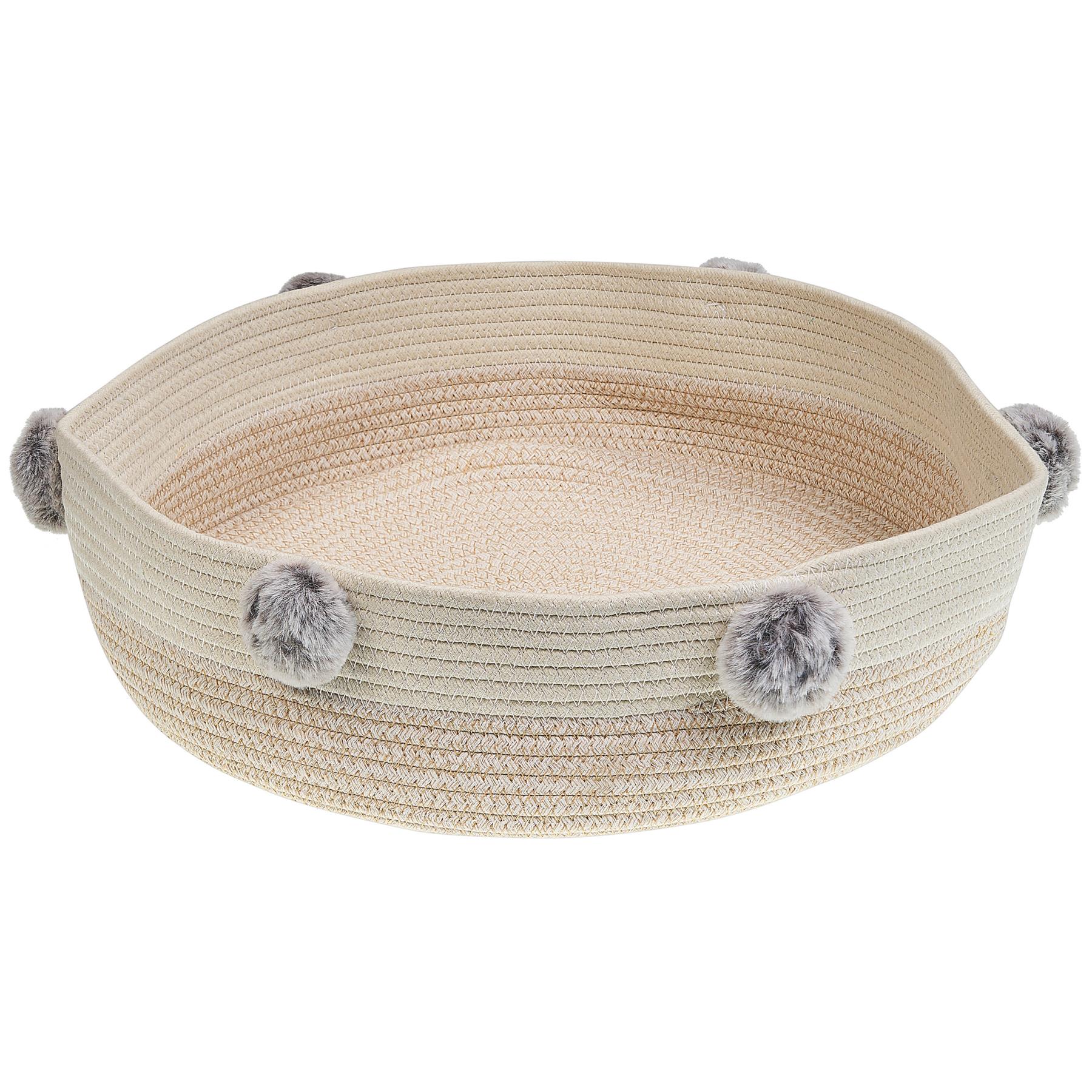 Beliani - ORTACA - Dierenbed - Lichtbeige - Katoen