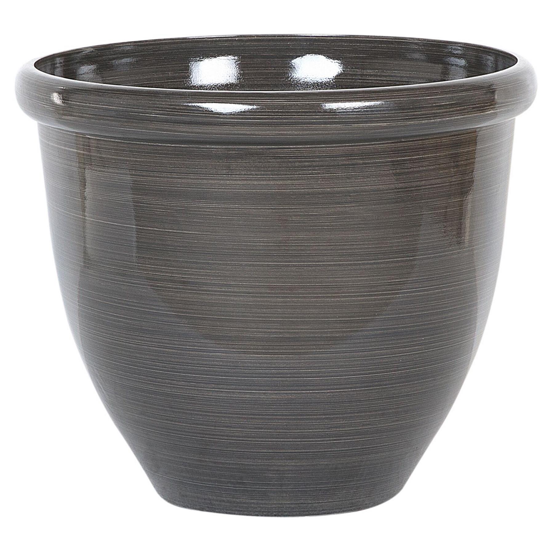 Beliani - TESALIA - Bloempot set van 2 - Bruin - 44 cm - Polyresin